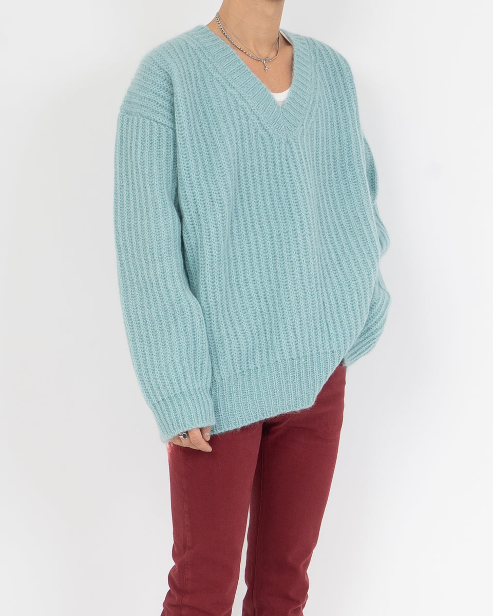 SS19 Light Blue Oversized Mohair Knit – Backyardarchive