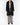 SS17 Satin Collar Coat in Black Wool