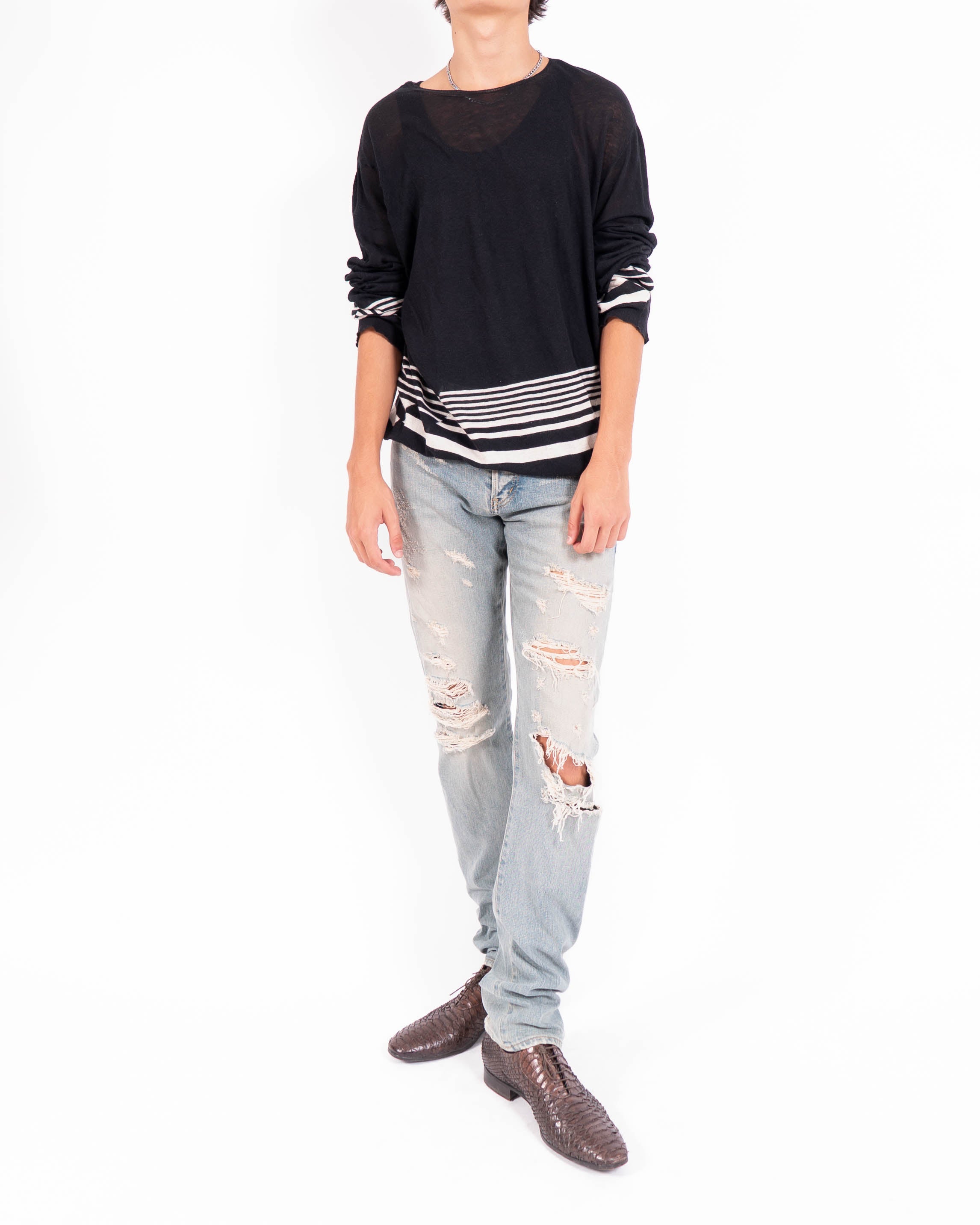 FW14 Slim Crash Jeans in Washed Denim D01