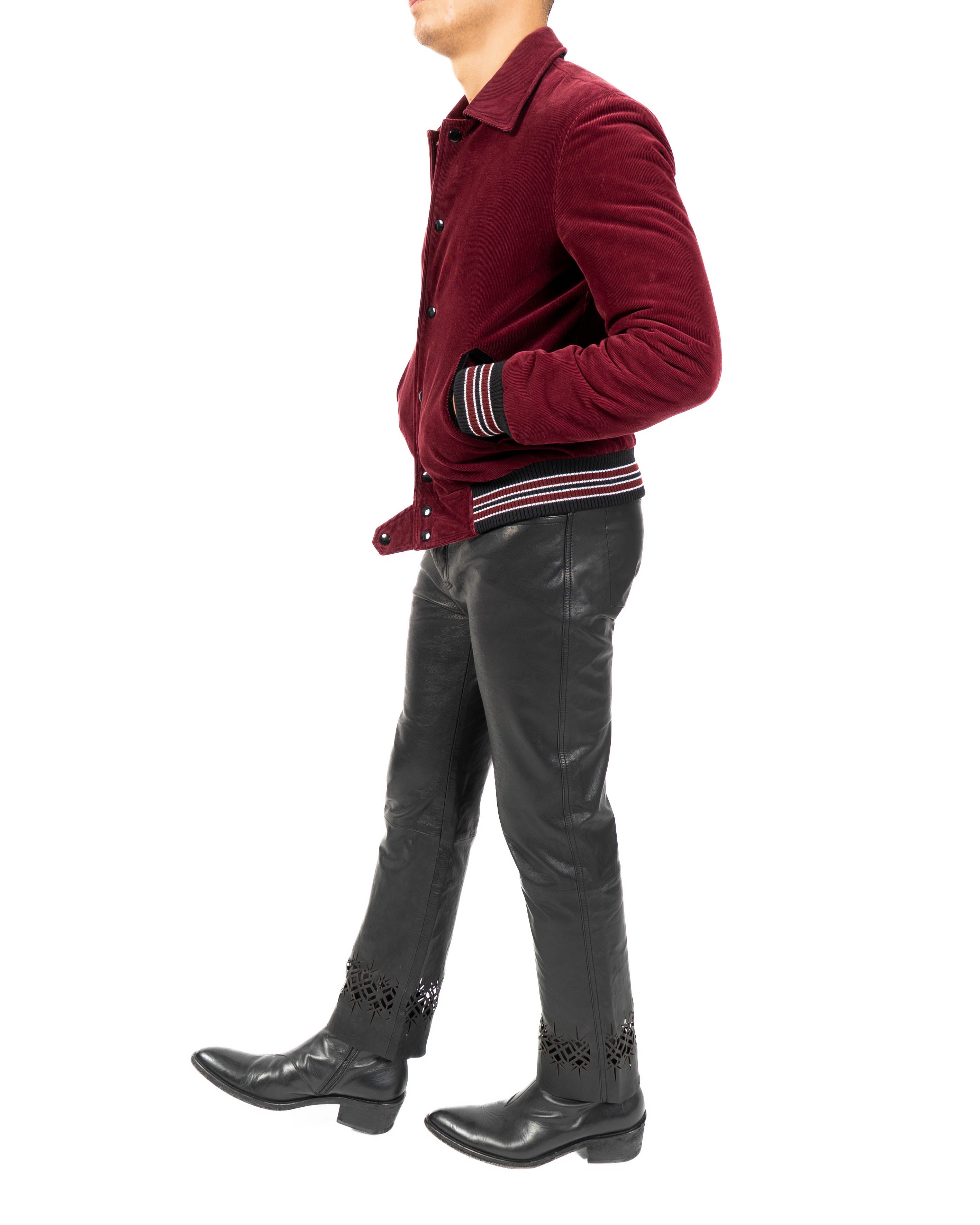 FW17 College Jacket in Burgundy Cord