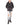FW18 Oversized Military Jacket with Leather Insert in Black Cotton