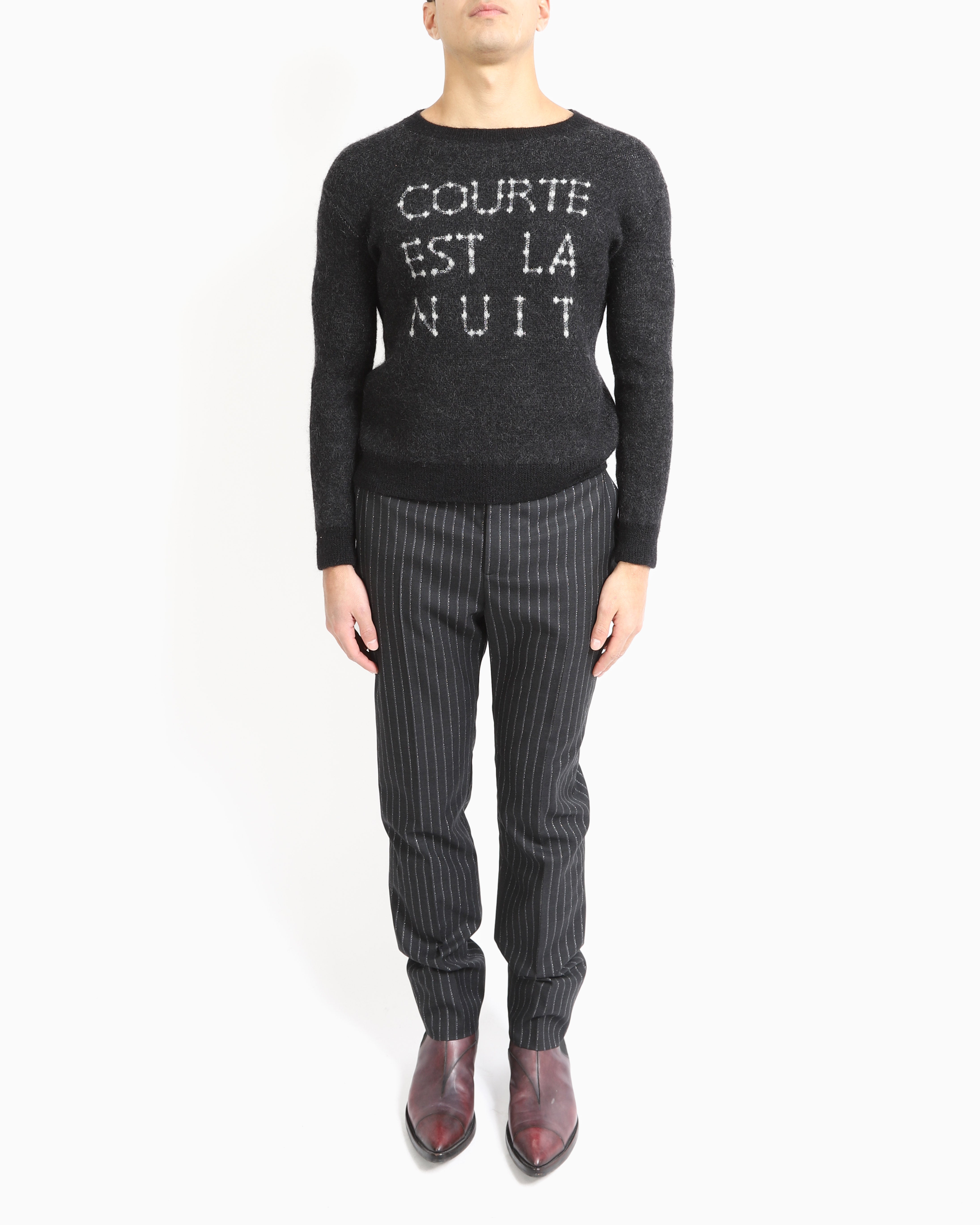 FW19 ,,Courte Est La Nuit'' Intarsia Knit in Wool
