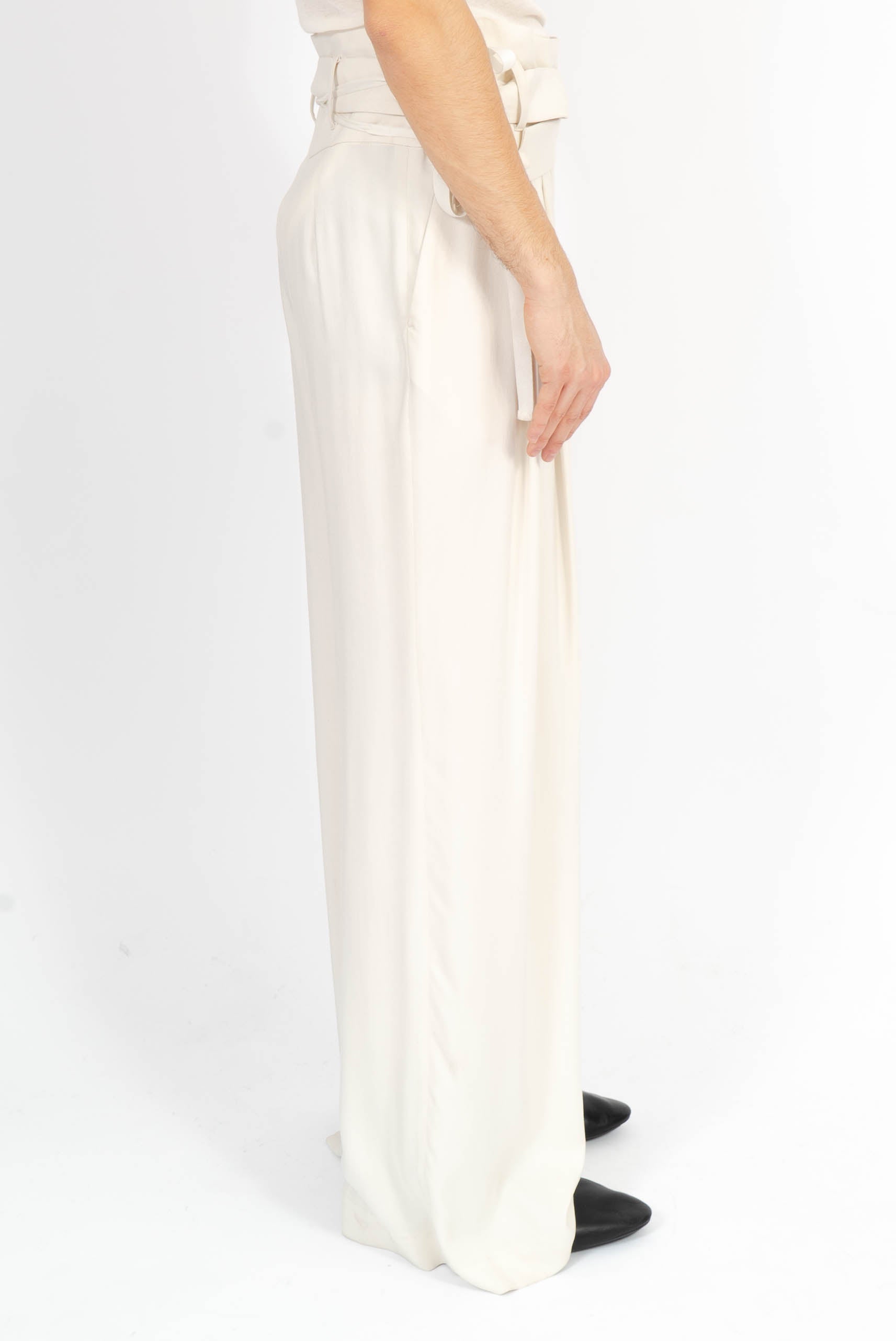 SS07 Kimono Belted Trousers Ivory