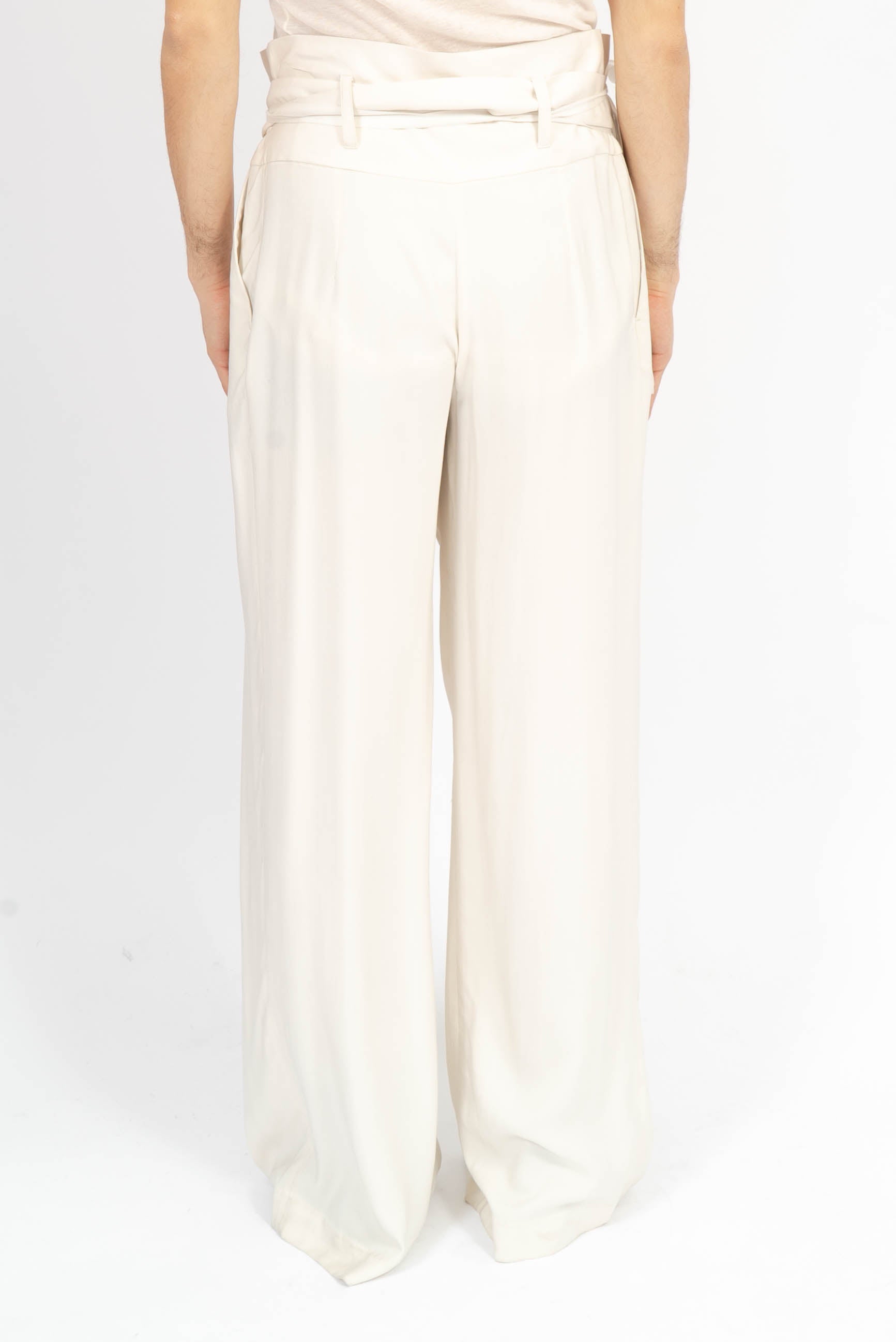 SS07 Kimono Belted Trousers Ivory