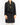 SS17 Satin Collar Raglan Coat in Black Boucle Wool