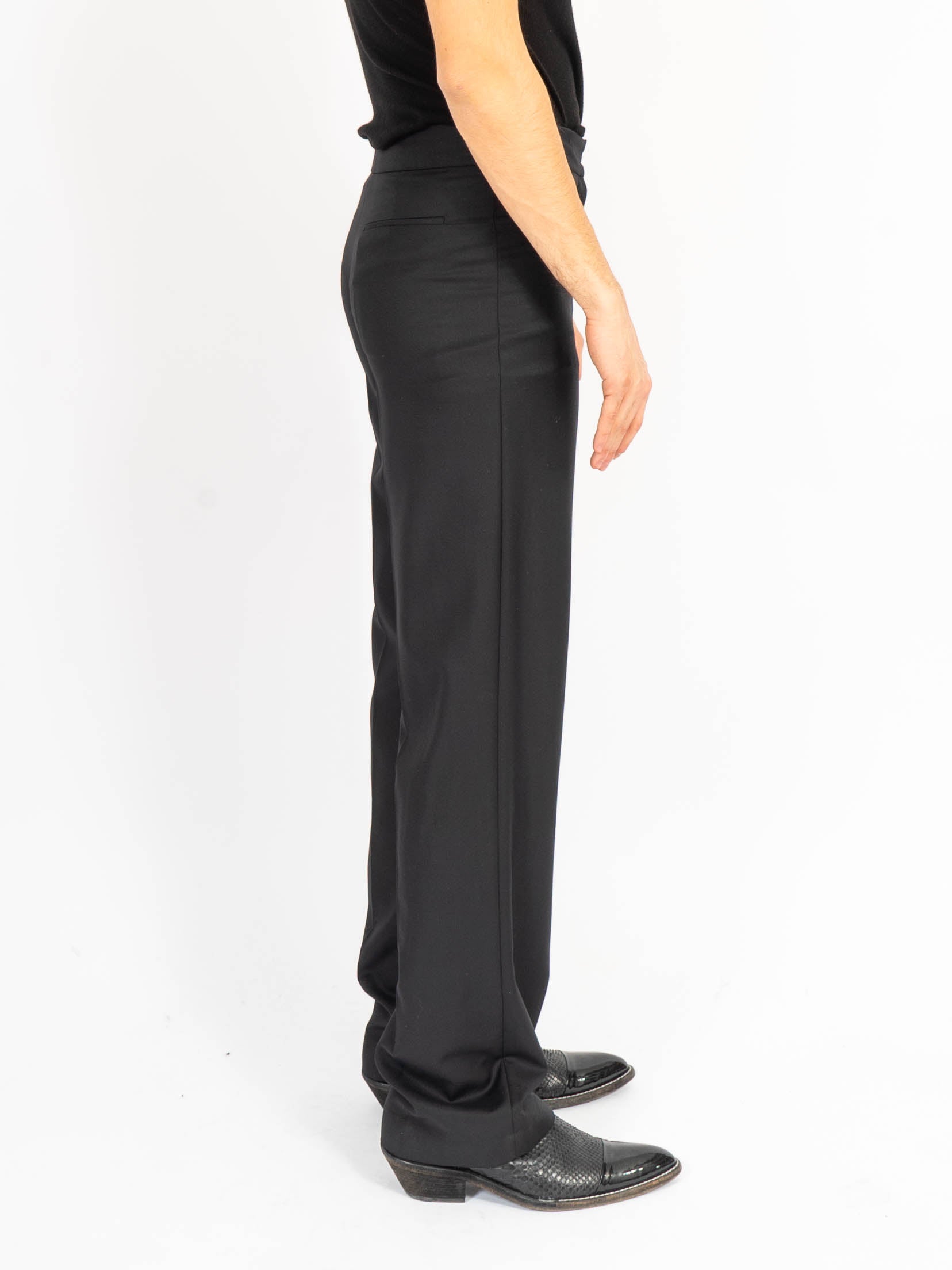 FW06 Flared Trousers Black Viscose