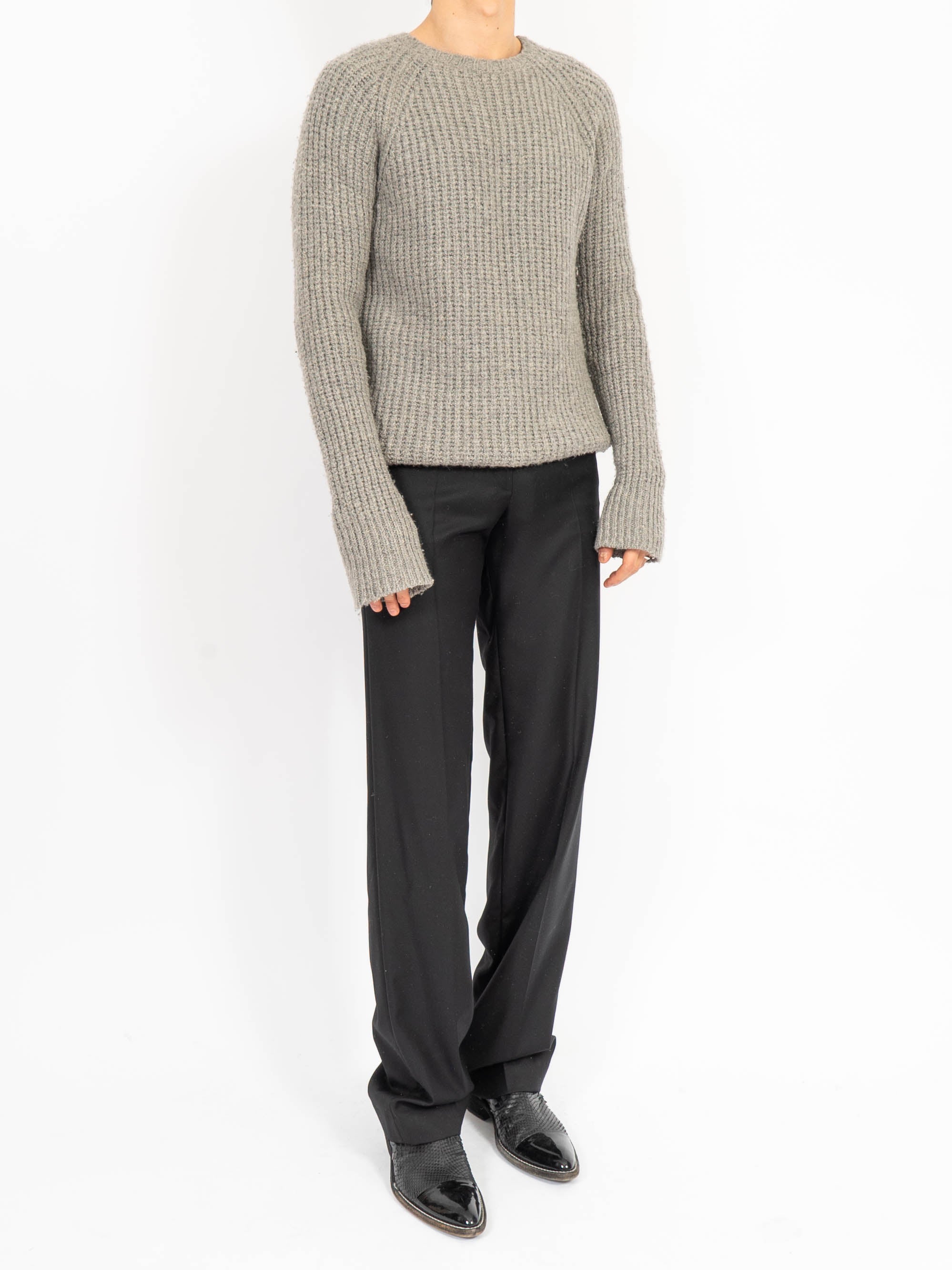 FW14 Slim Waffle Knit Grey