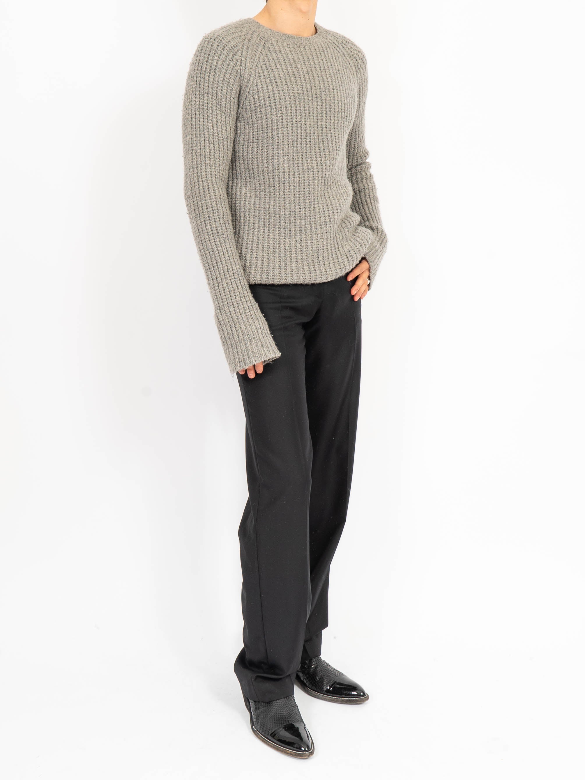 FW14 Slim Waffle Knit Grey