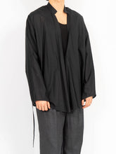 Load image into Gallery viewer, FW06 Oversized  Black Cotton Kimono Shirt