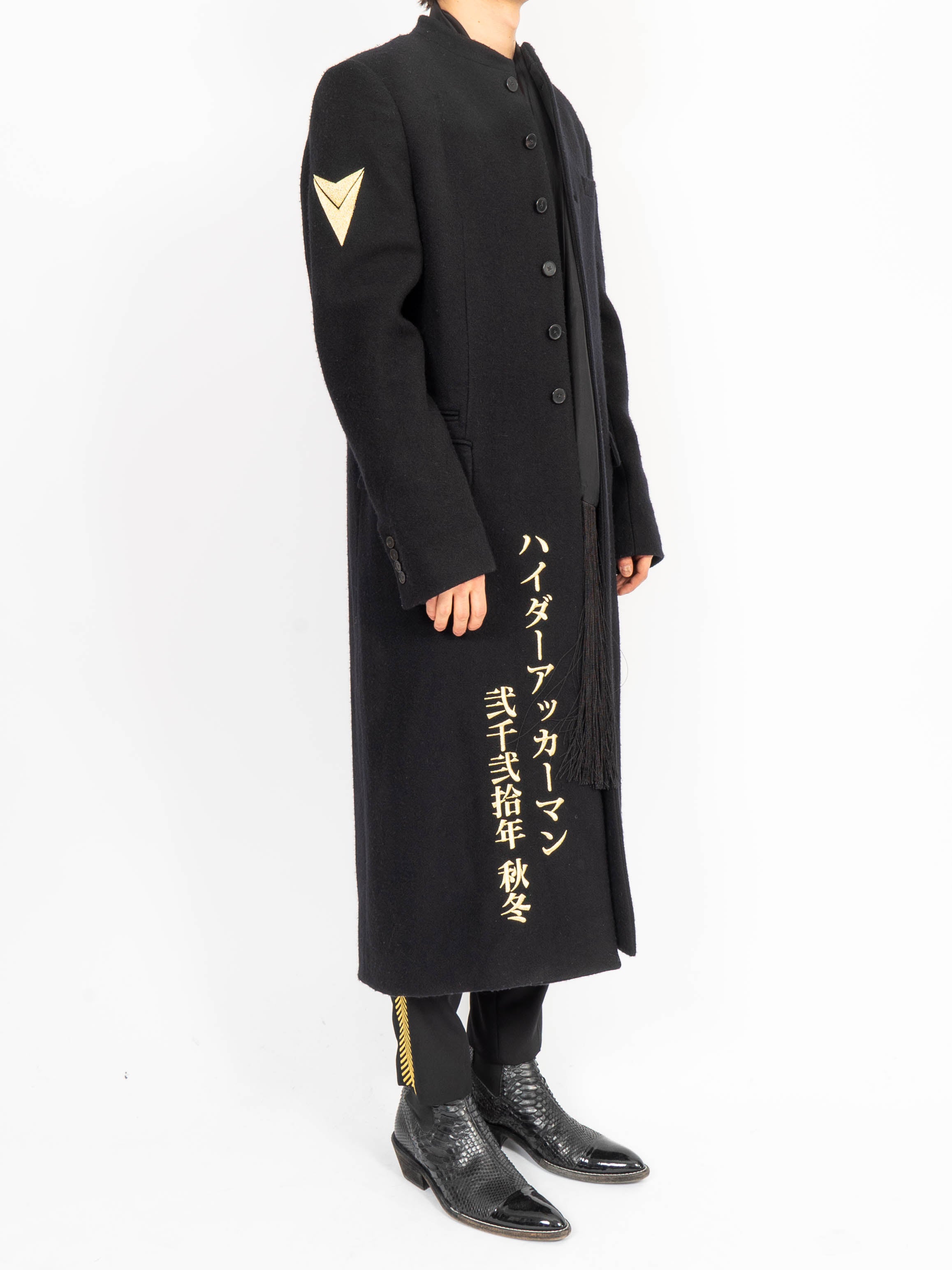 FW20 Long Coat Officier Embroidered