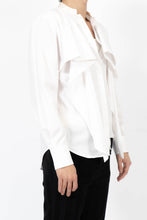 Load image into Gallery viewer, FW19 White Cotton Draped Shirt