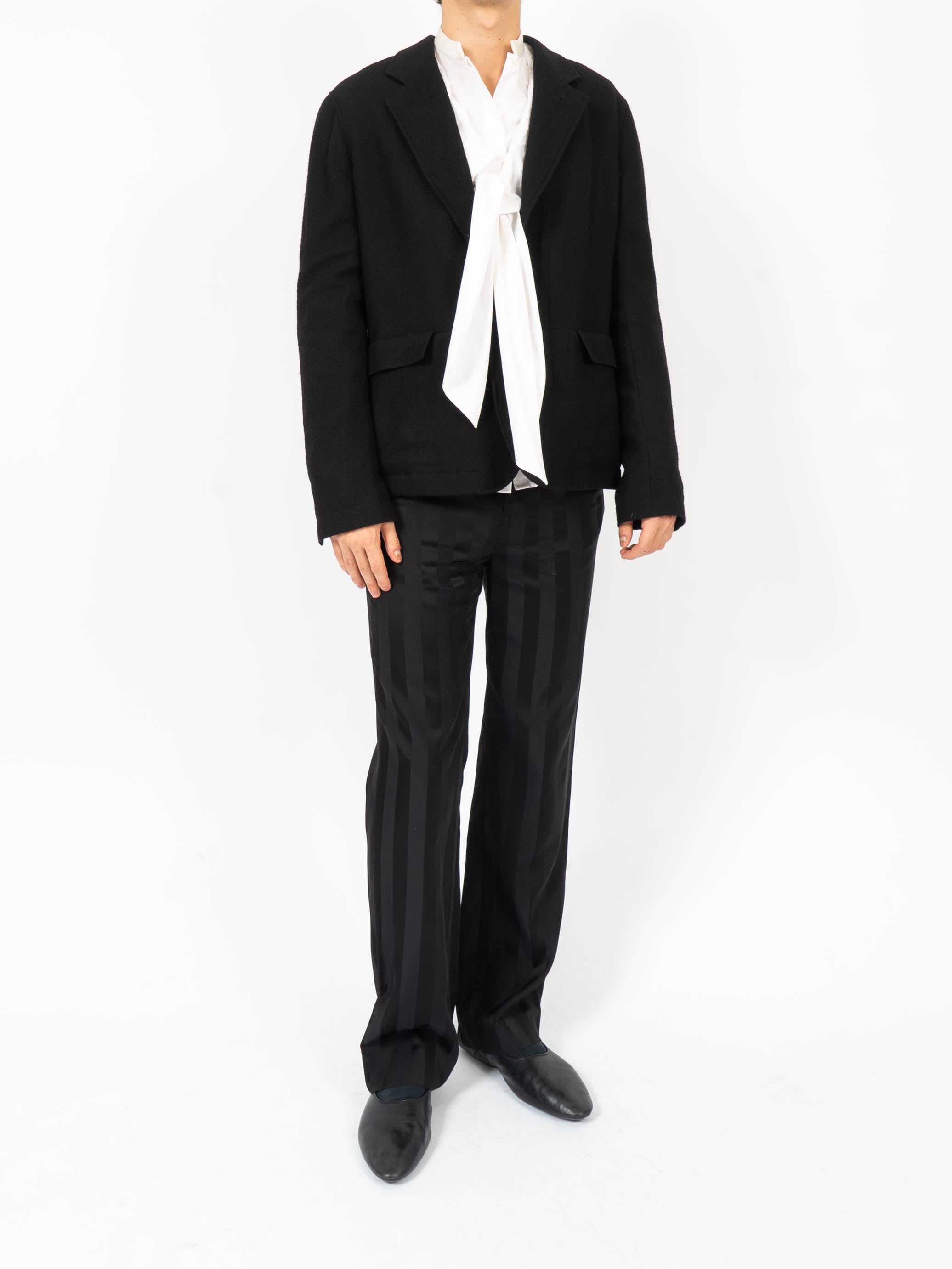 FW19 Black Cotton Blazer