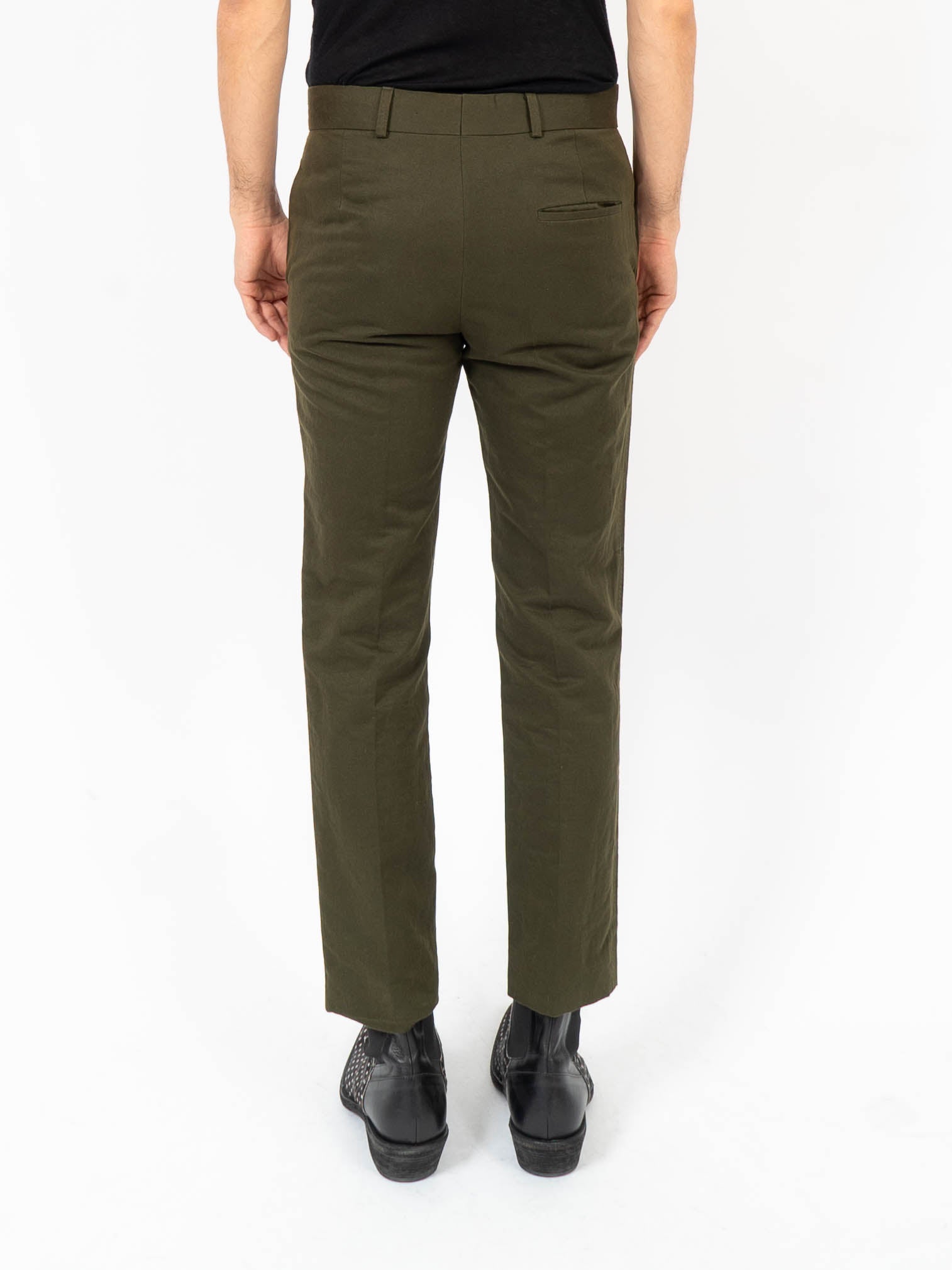 SS20 Green Cotton Embroidered Trousers