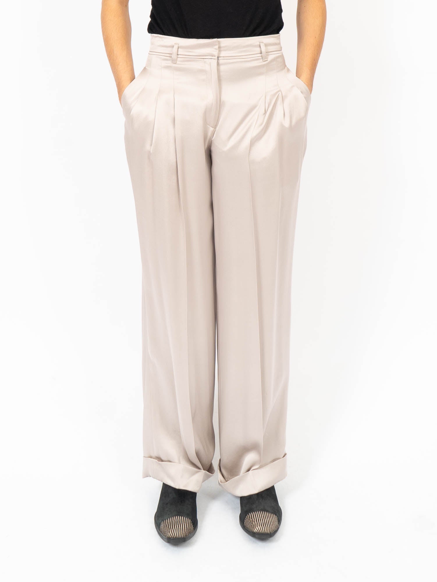 SS08 Silver Silk Trousers