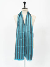 Load image into Gallery viewer, SS18 Blue &amp; Grey Wool Scarf