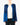 FW18 Distressed Round Shoulder Jacket in Blue Silk Satin and Viscose