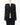 FW18 Distressed Round Shoulder Jacket in Black Silk Satin and Viscose