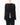FW18 Distressed Round Shoulder Jacket in Black Silk Satin and Viscose