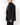 SS19 Open Shirt in Black Cotton with Purple Cuff Embroidery