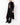 SS18 Sleevless Long-Coat in Black Velvet with Red Contrasting Silk Lining