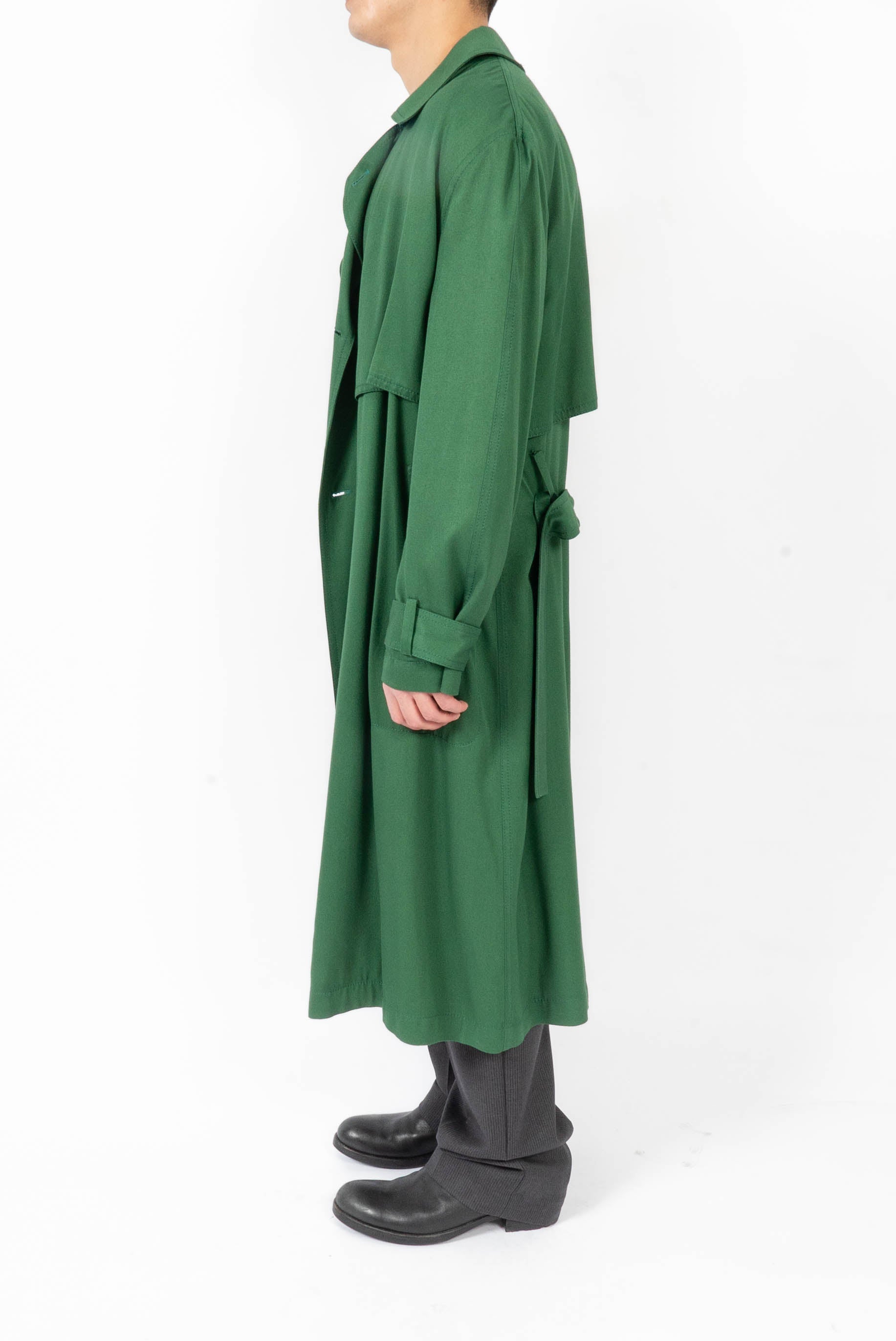 SS19 Bondi Green Double Breasted Trench Coat