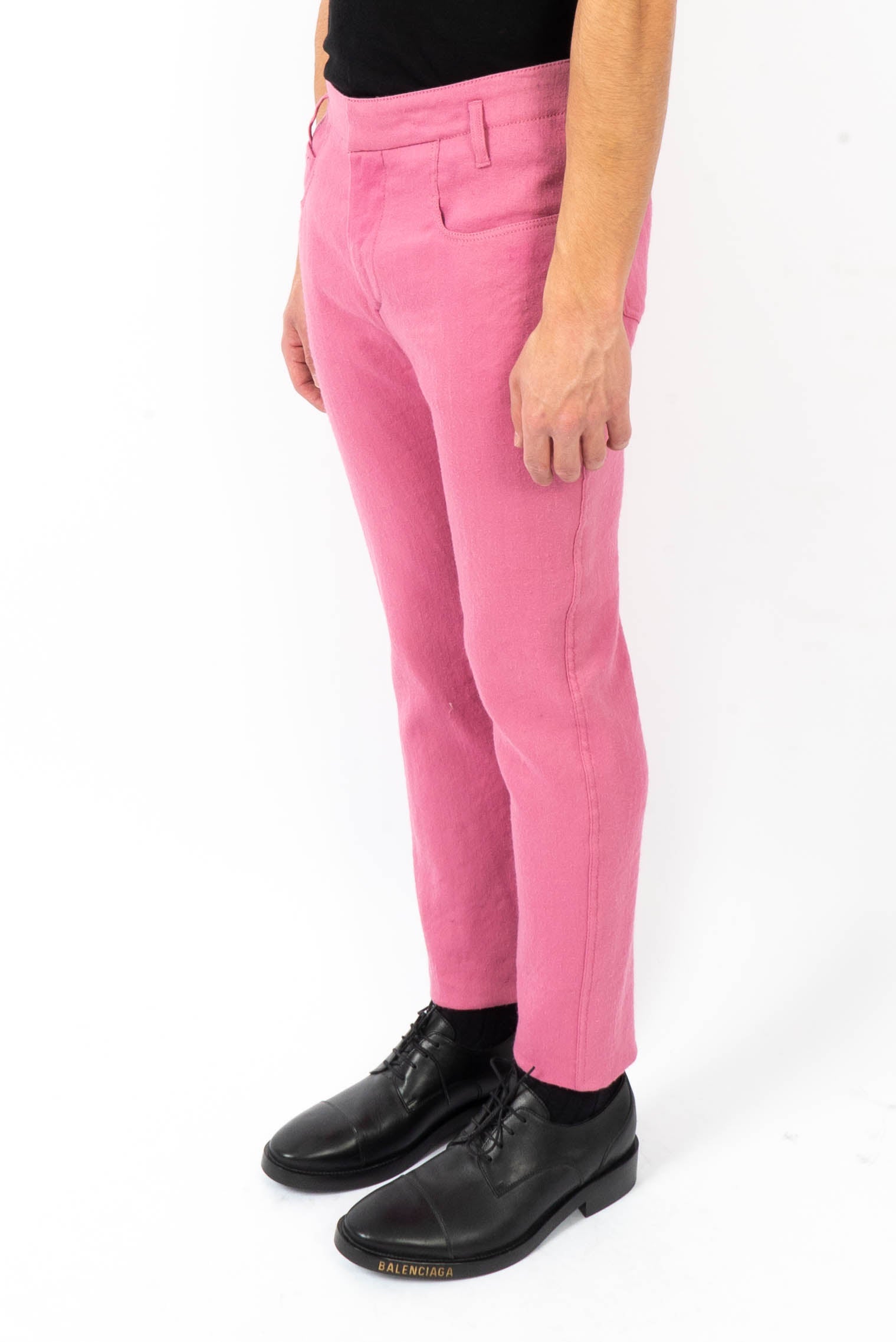 FW17 Pink Slim Wool Trousers