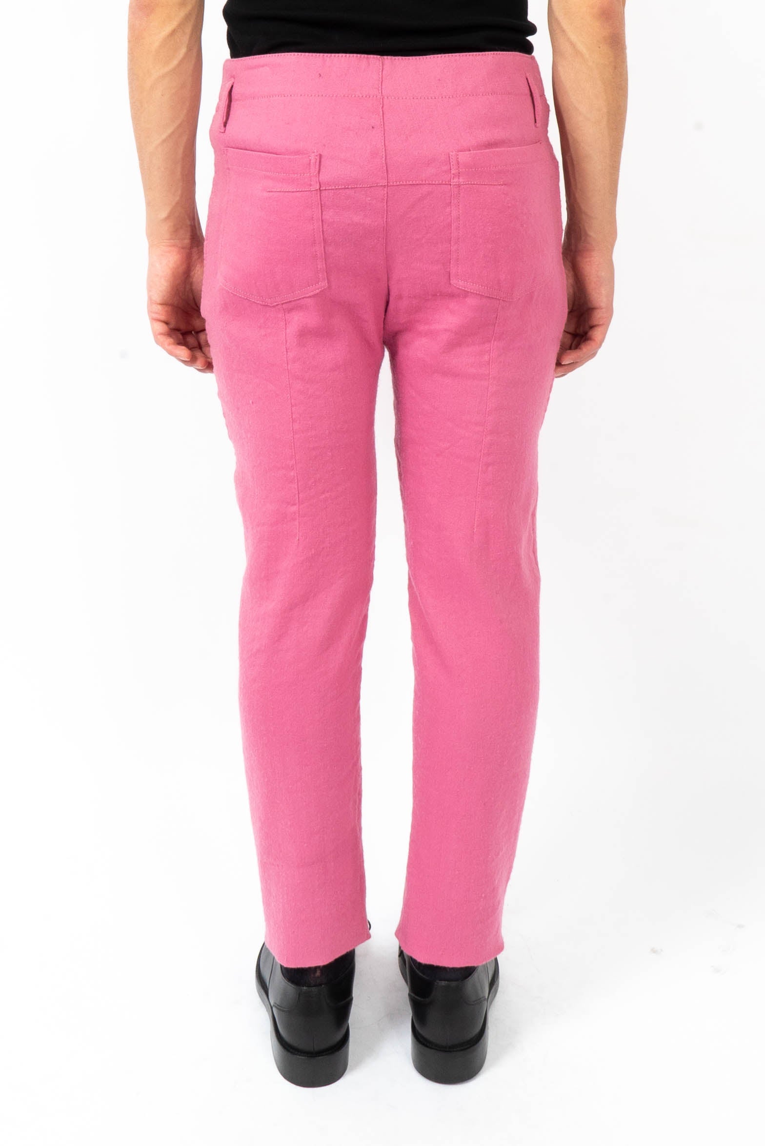 FW17 Pink Slim Wool Trousers