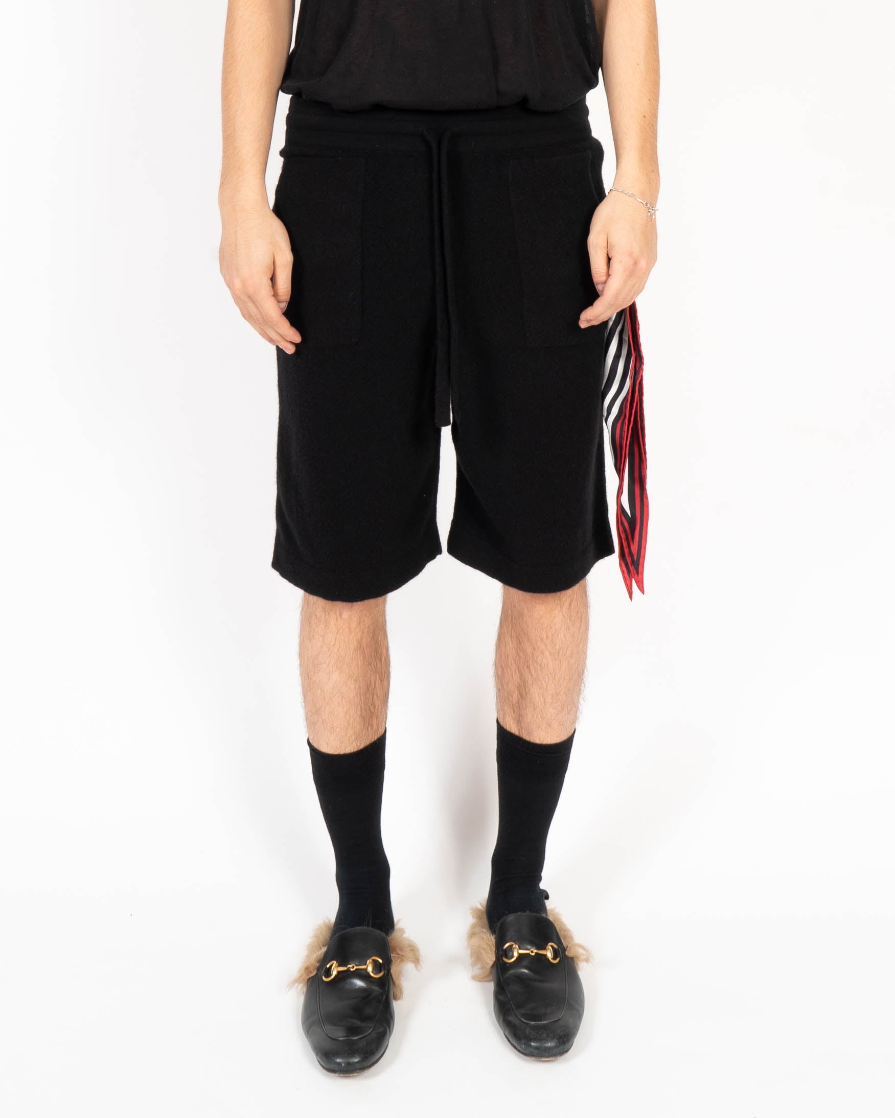 FW16 Black Cashmere Shorts