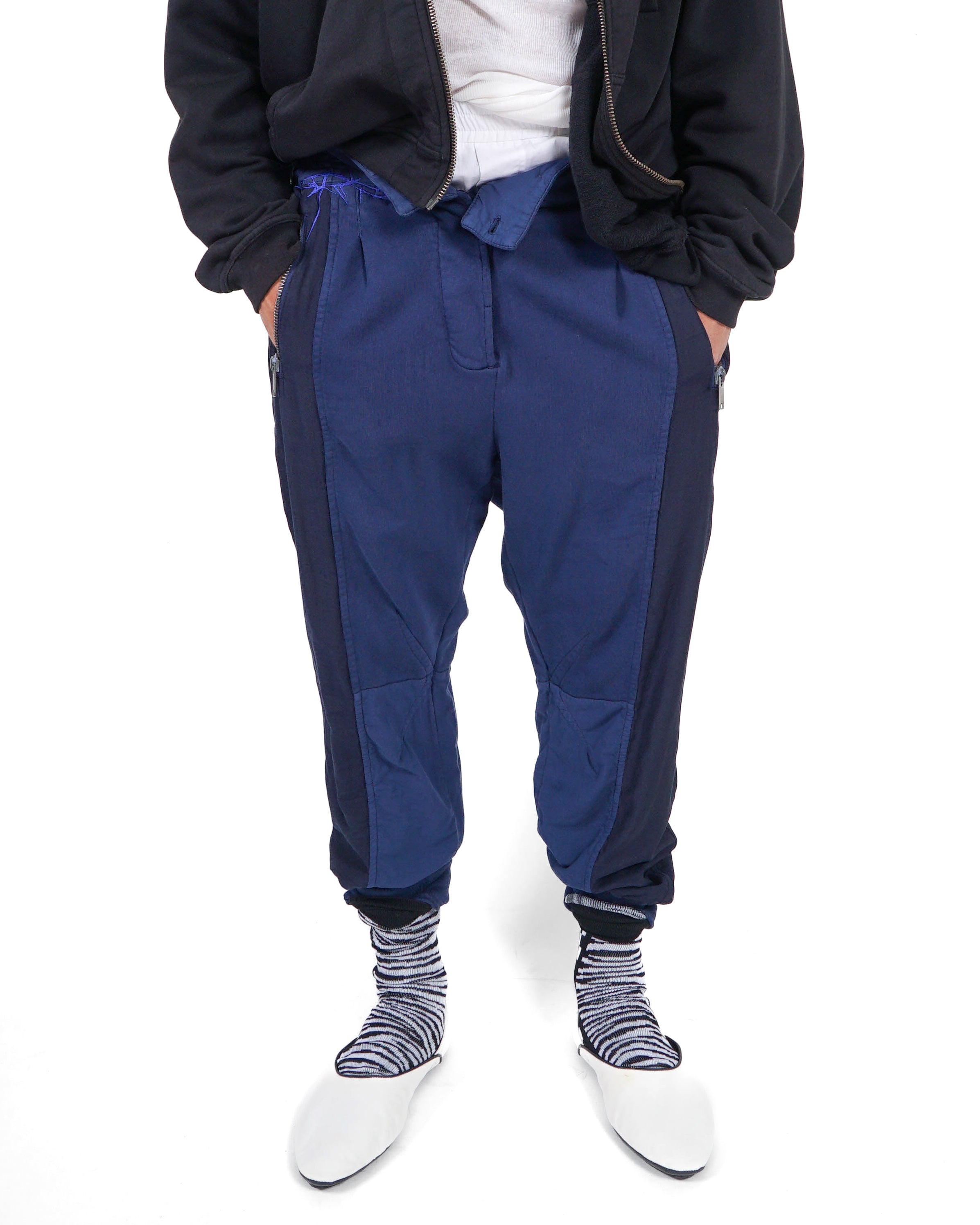 FW18 Sweatpants in Blue Coton & Viscose