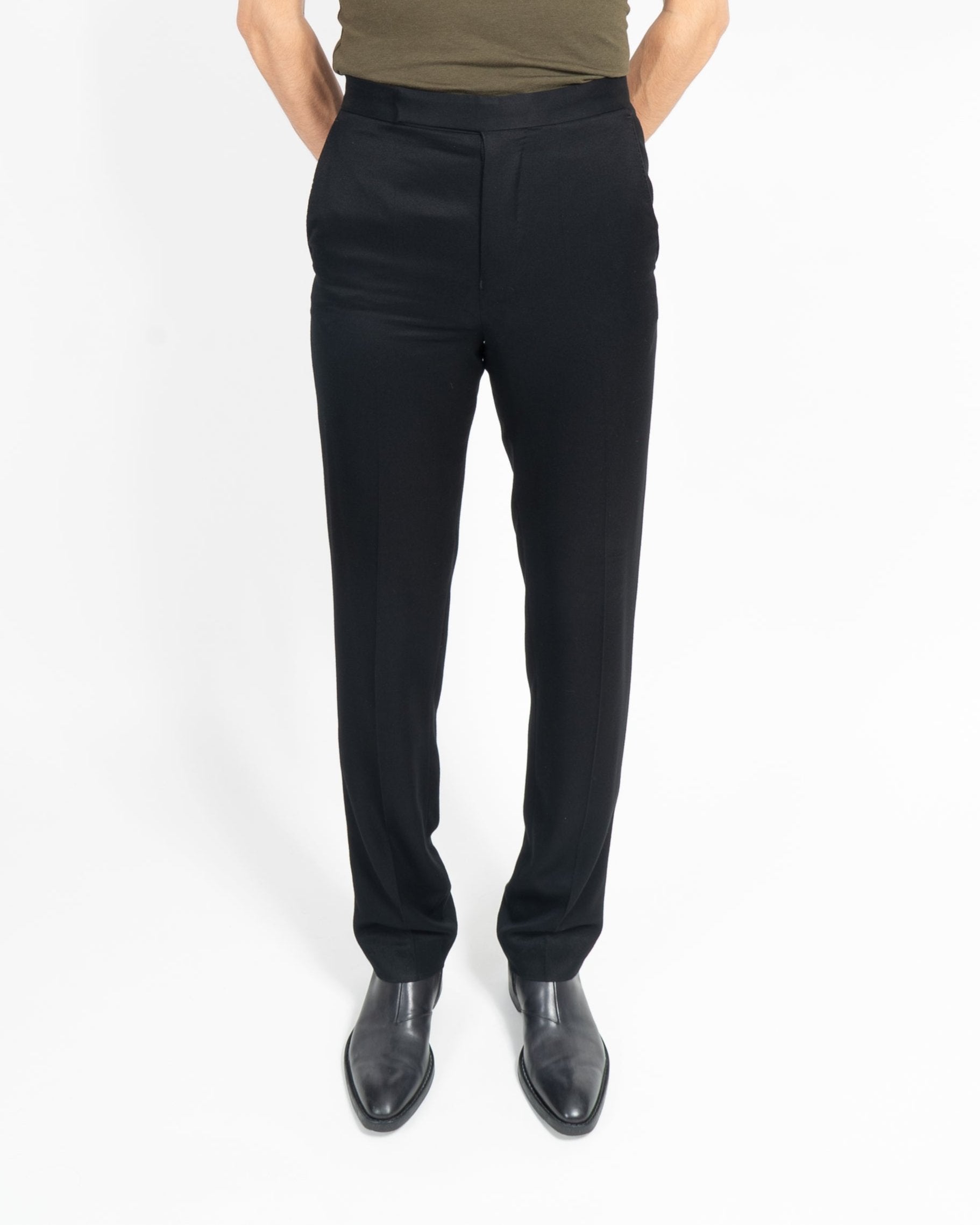 SS20 Bootcut Trousers in Black Viscose