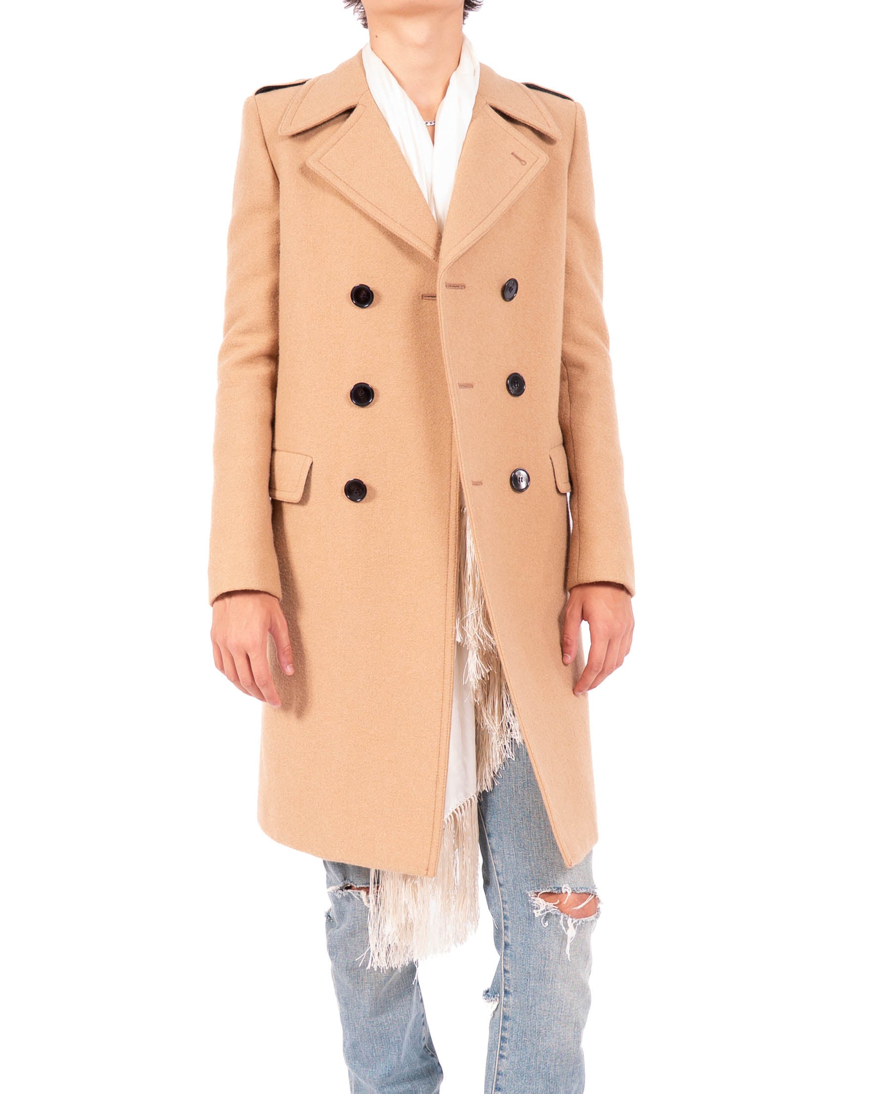 FW16 Double Breasted Coat in Camel Wool
