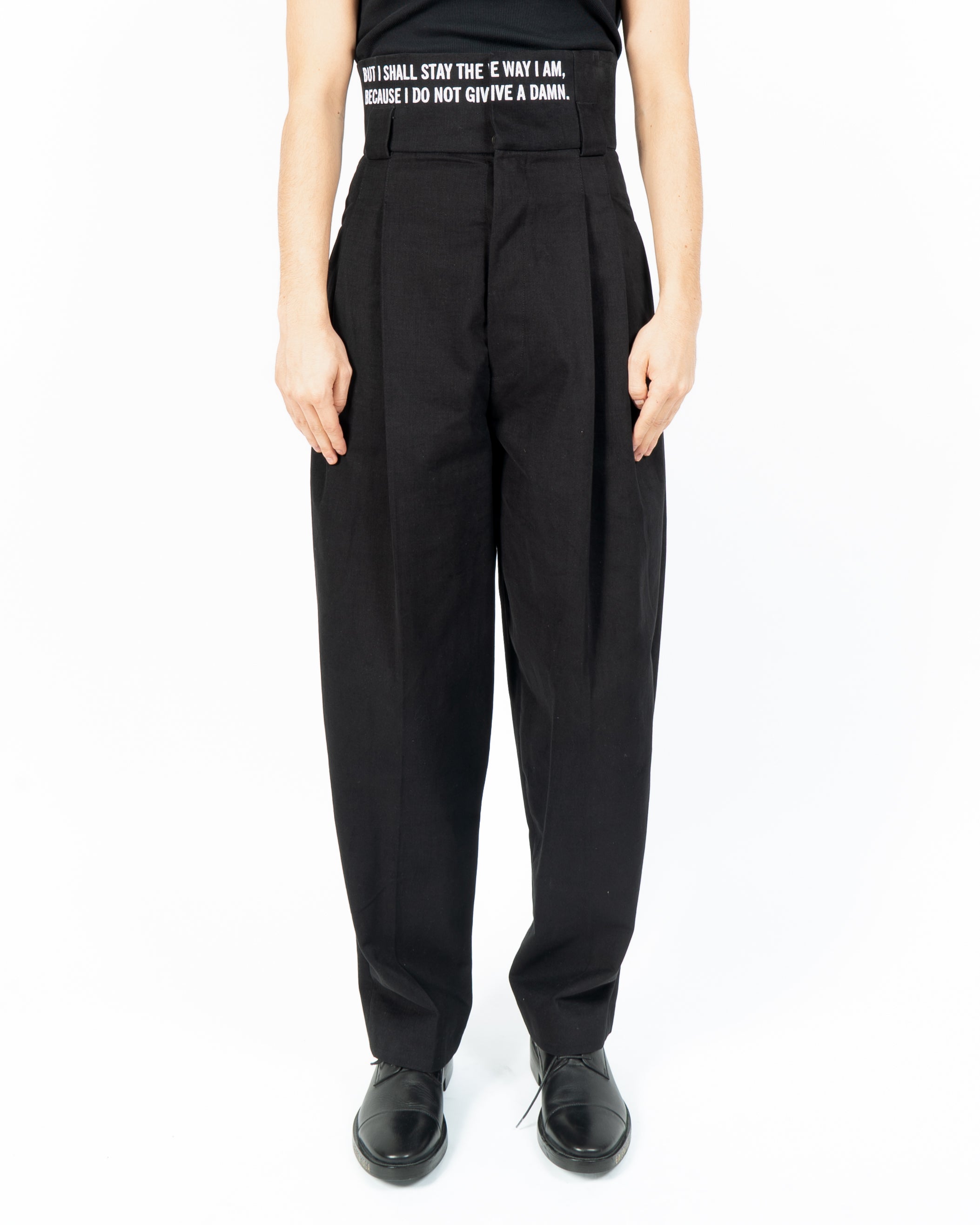 FW20 Embroidered Waistband Trousers in Cotton