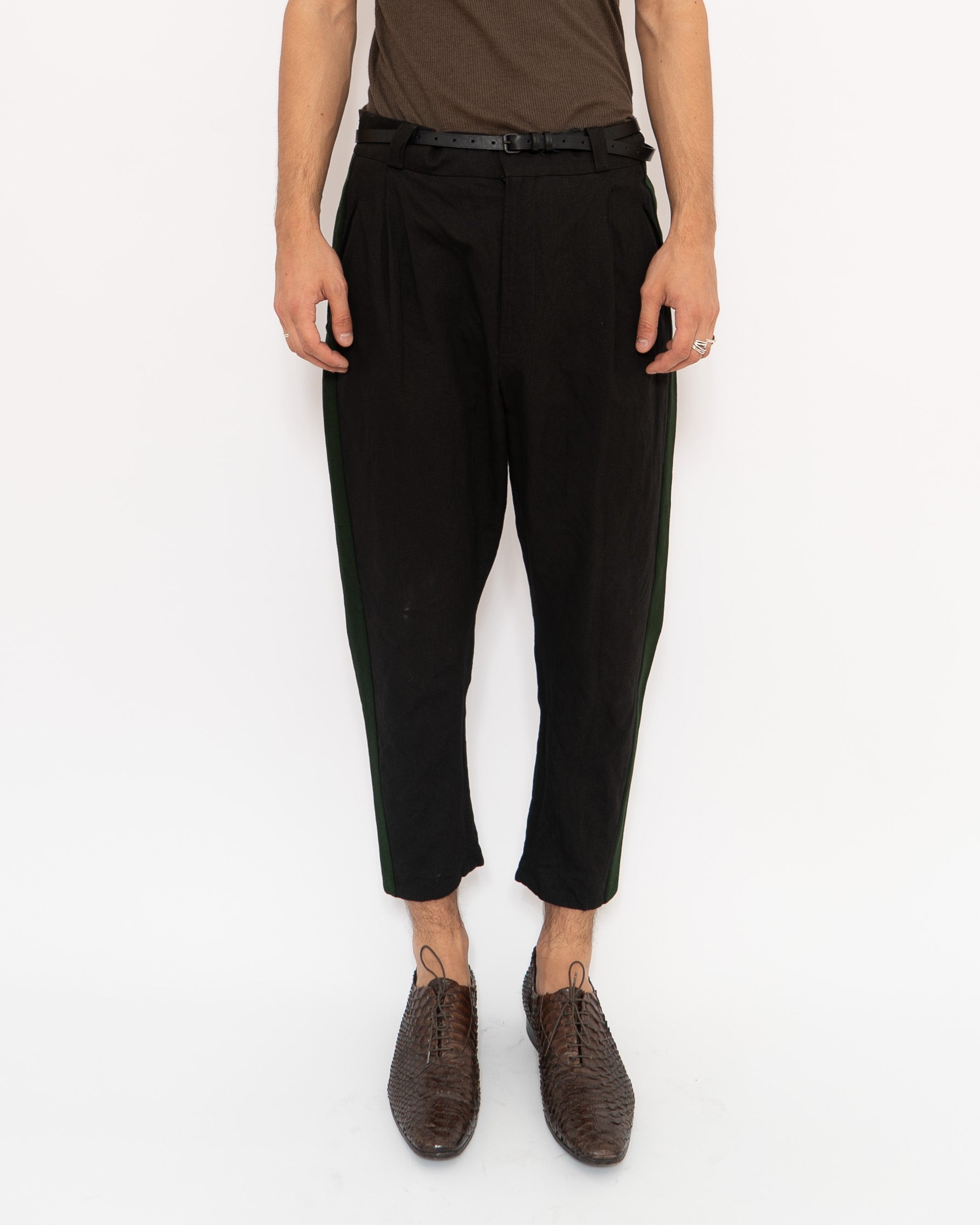 SS14 Bywell Green Striped Trousers Sample