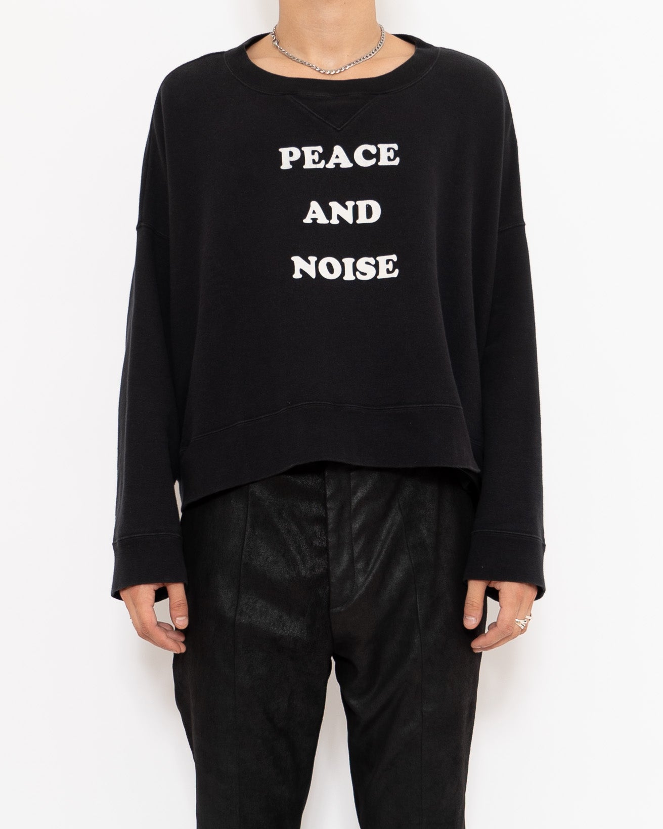 Peace And Noise Cropped Sweater