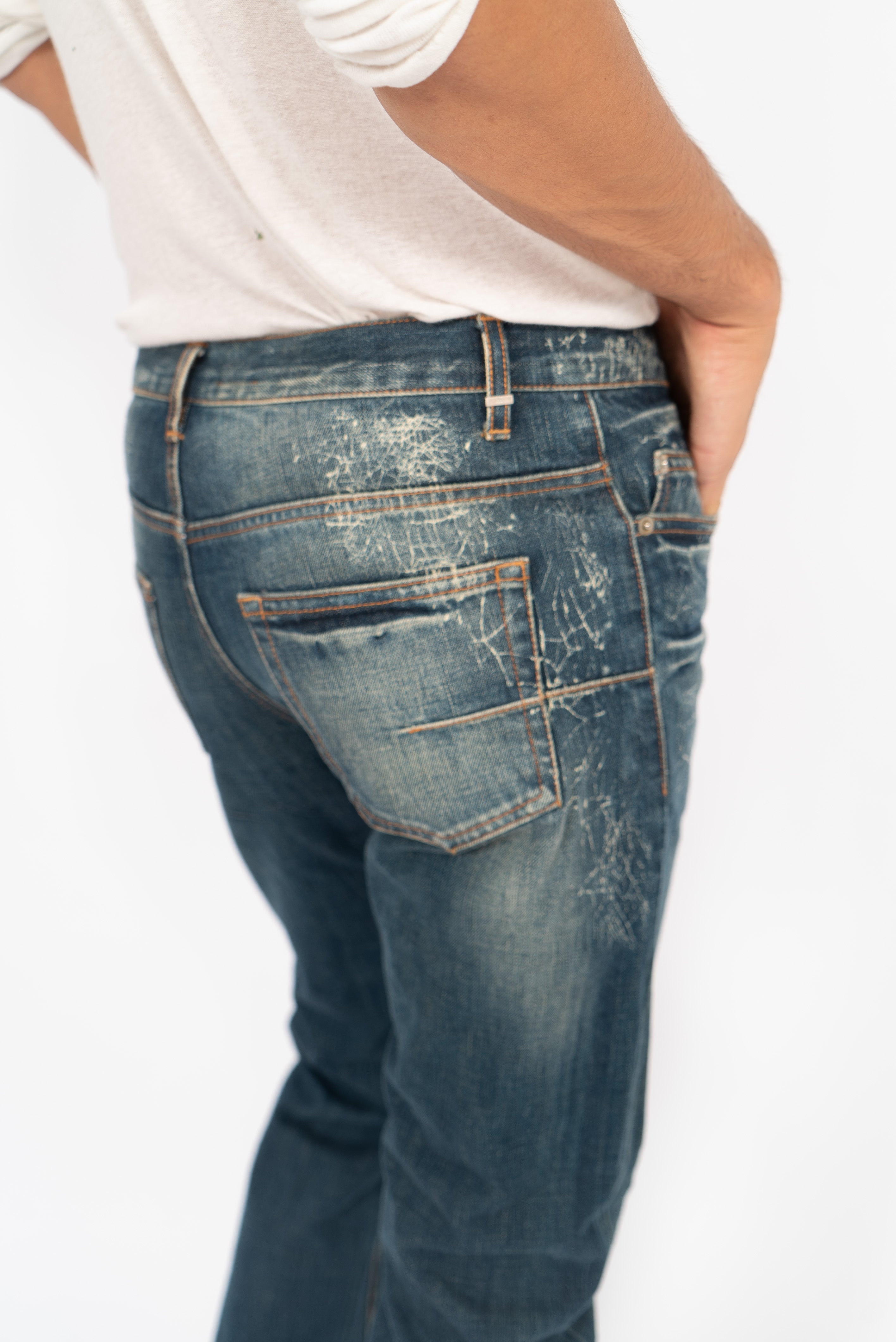 SS07 Spiderweb Jeans in Washed Denim