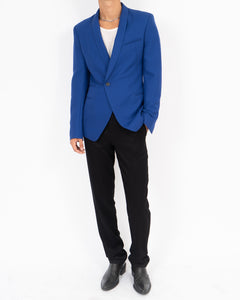 FW18 Royal Blue Shawl Collar Blazer