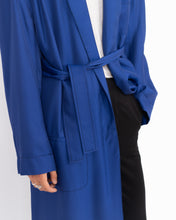 Load image into Gallery viewer, SS20 Warrant Blue Belted Raglan Coat