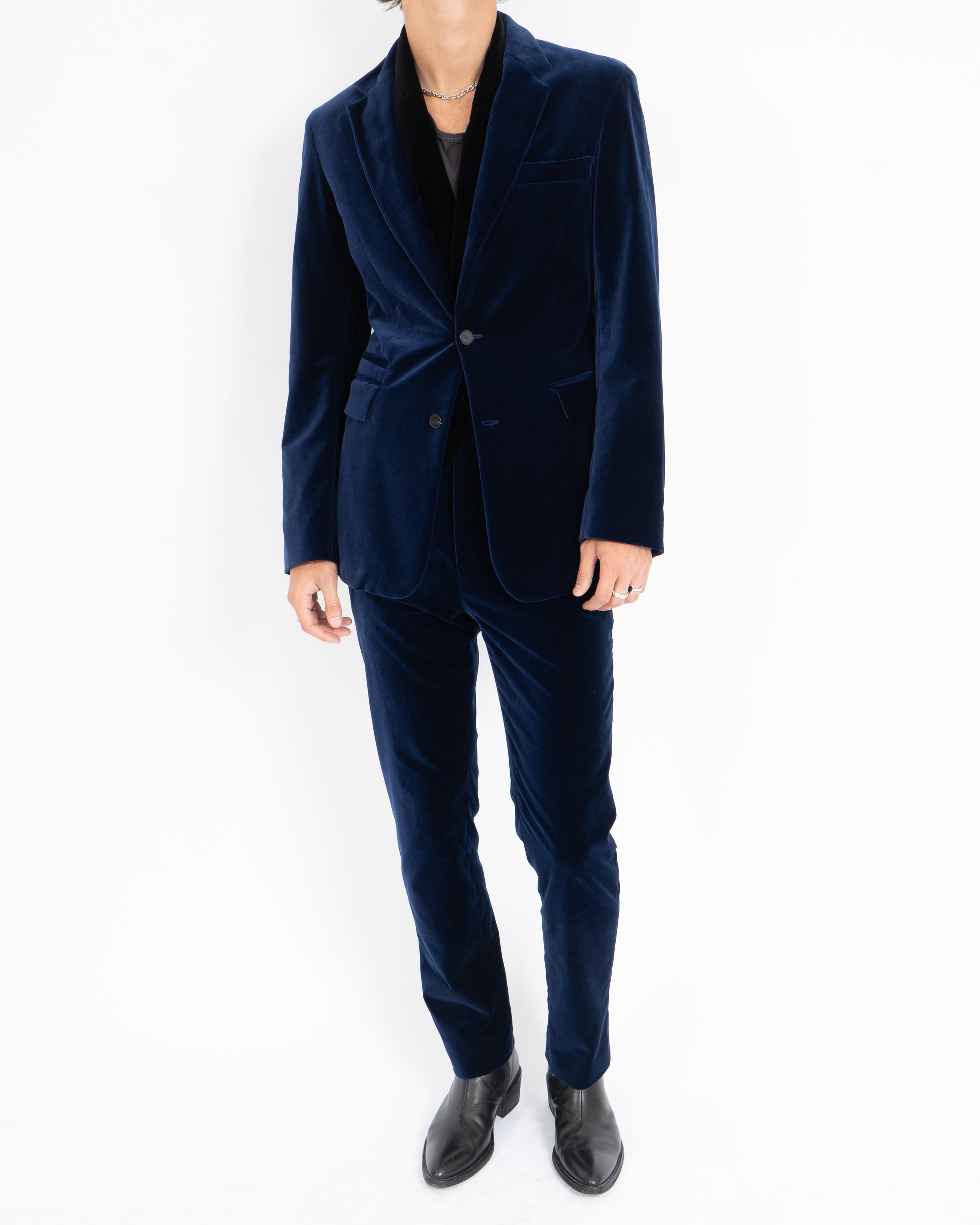 FW20 Night Blue Velvet Suit