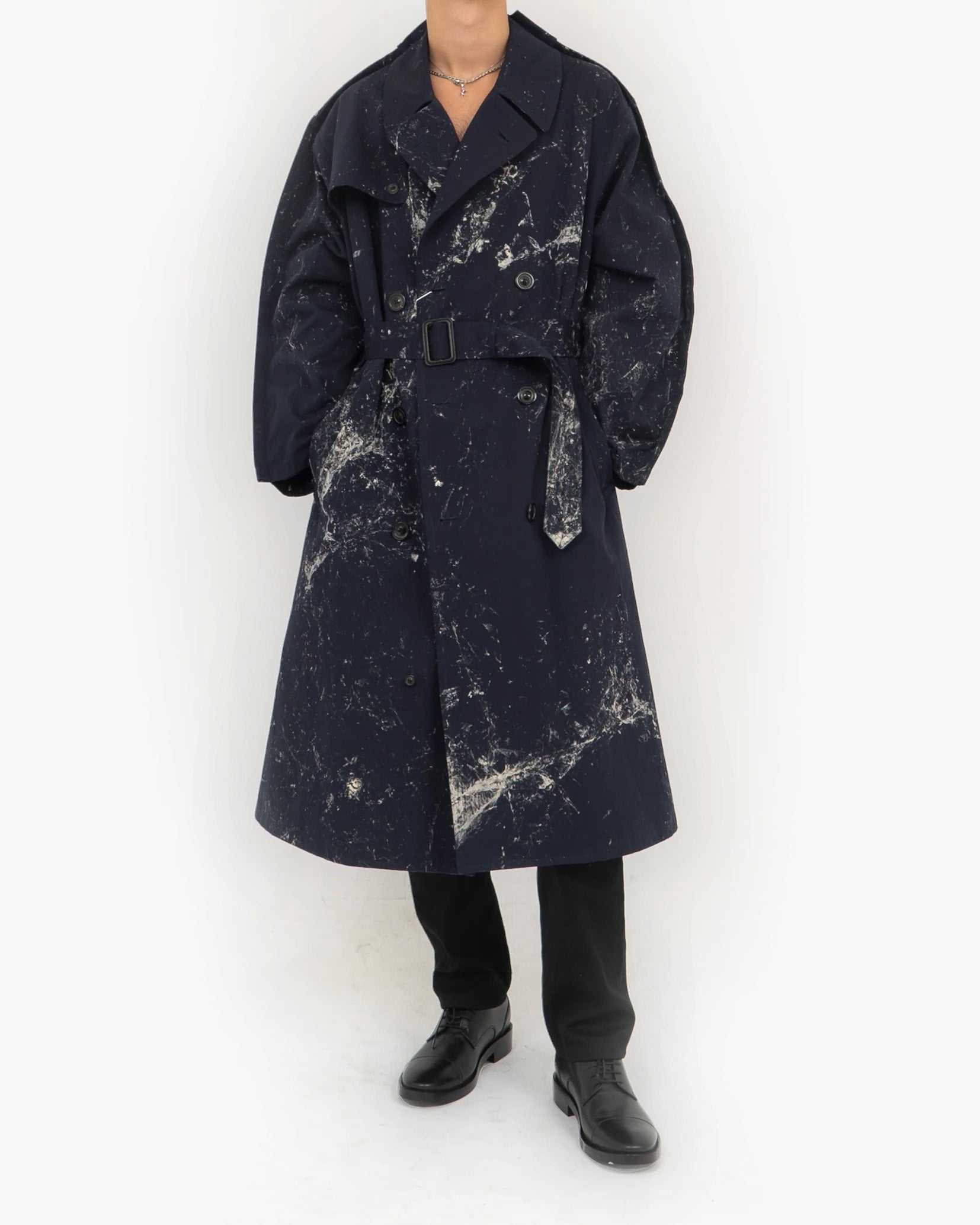 Hand Painted Oversized Trenchcoat