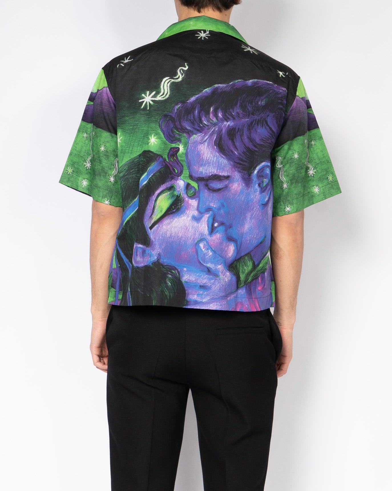 Moon Landing Printed Denim Shirt – Backyardarchive