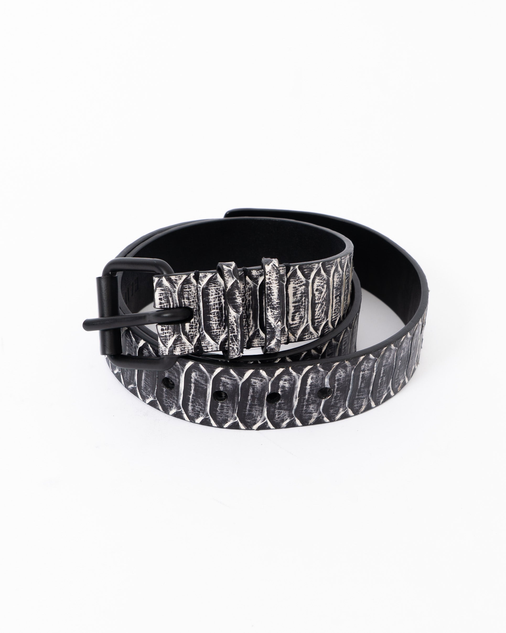 FW14 Dark Grey Python Belt