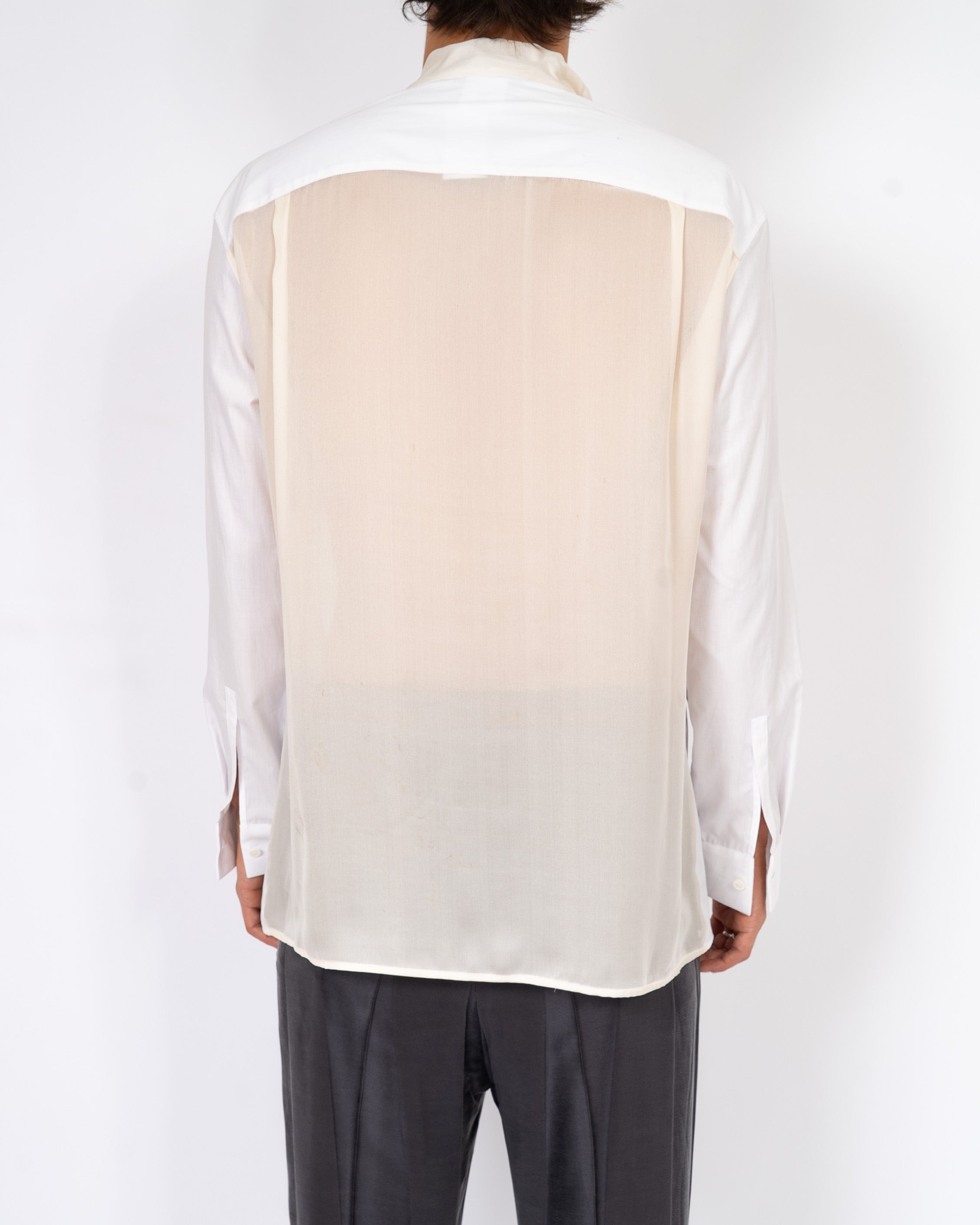 SS19 Plastron Byron White Plisse Shirt Sample