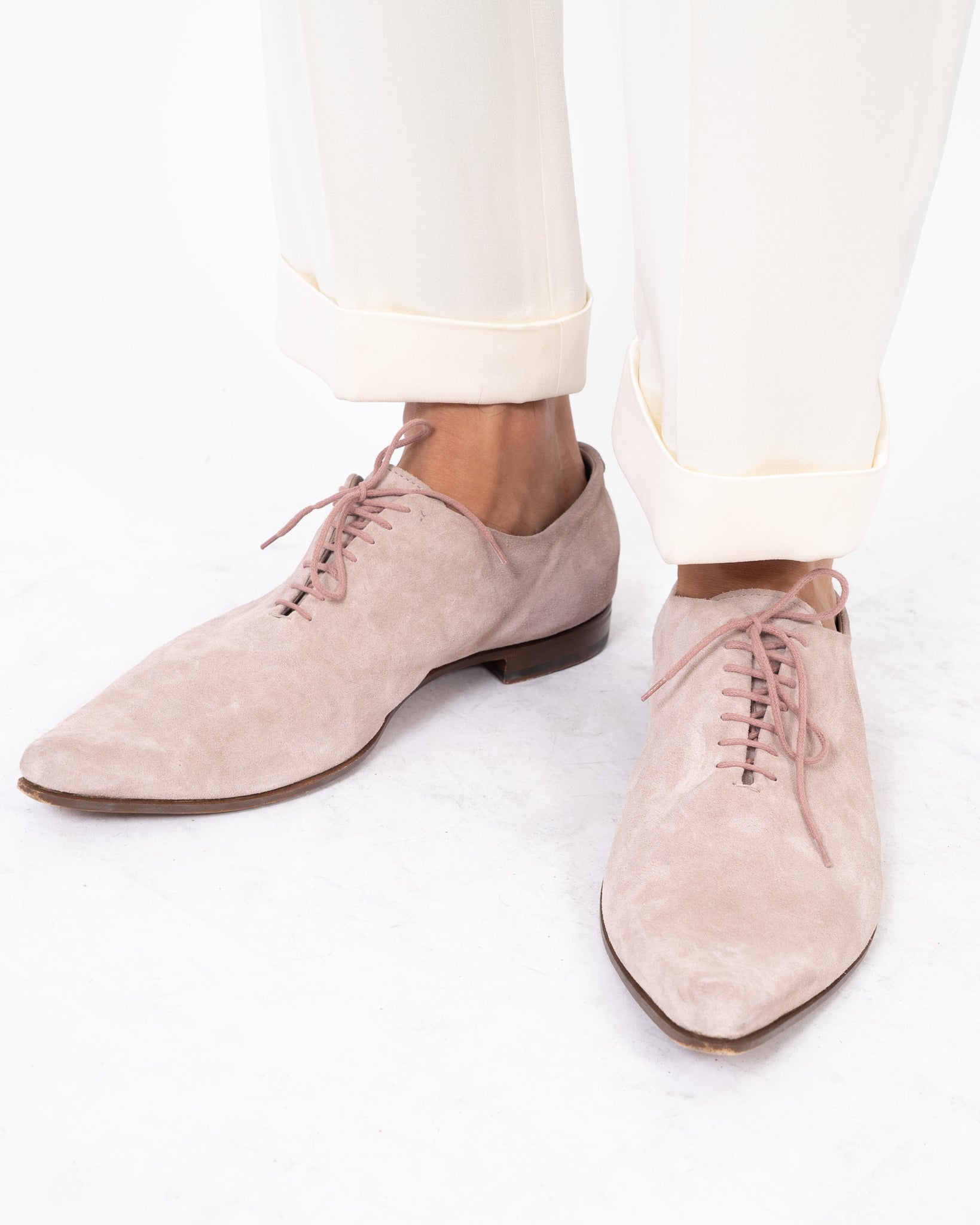 Pink hot sale suede oxfords