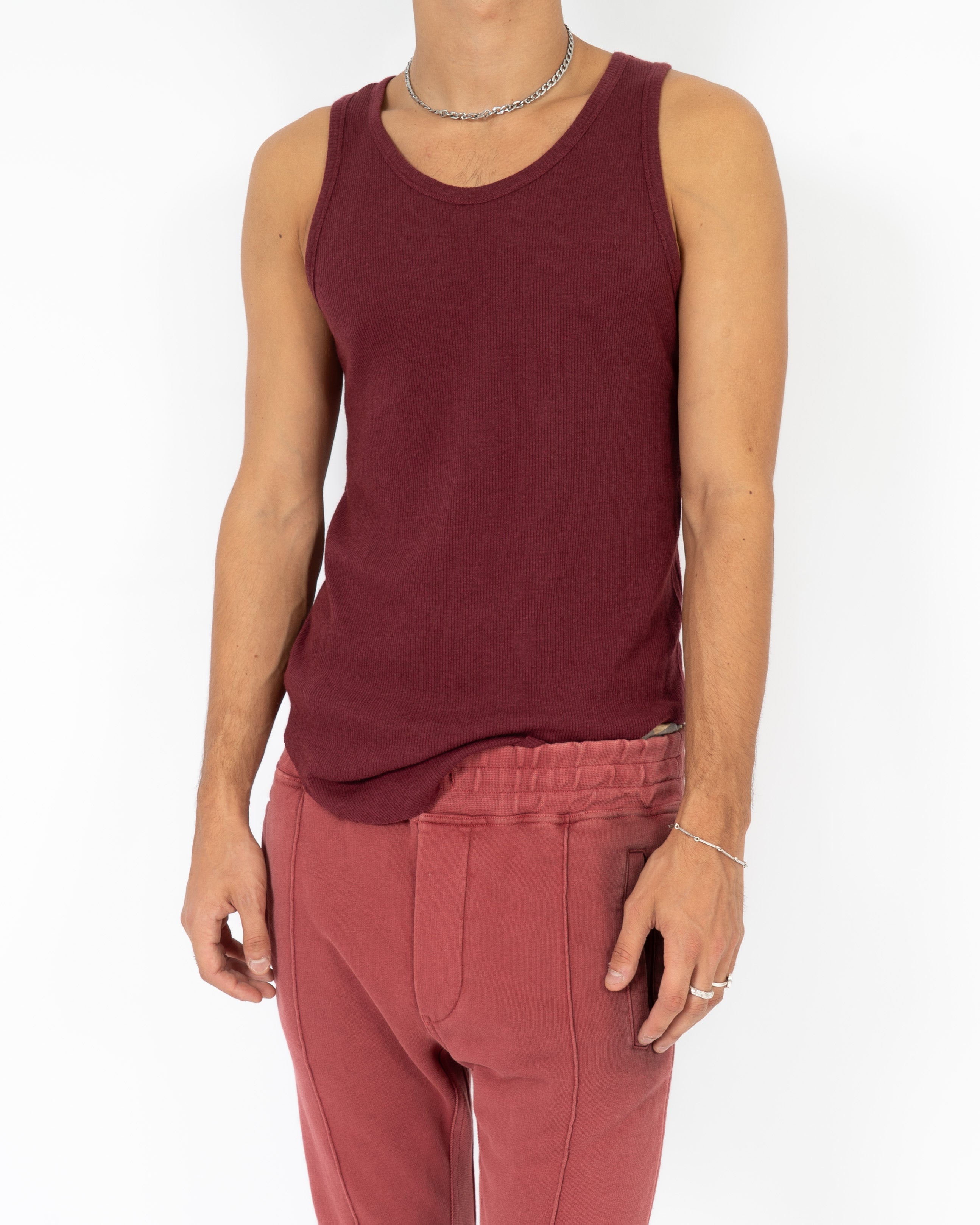 FW17 Burgundy Curved Tanktop