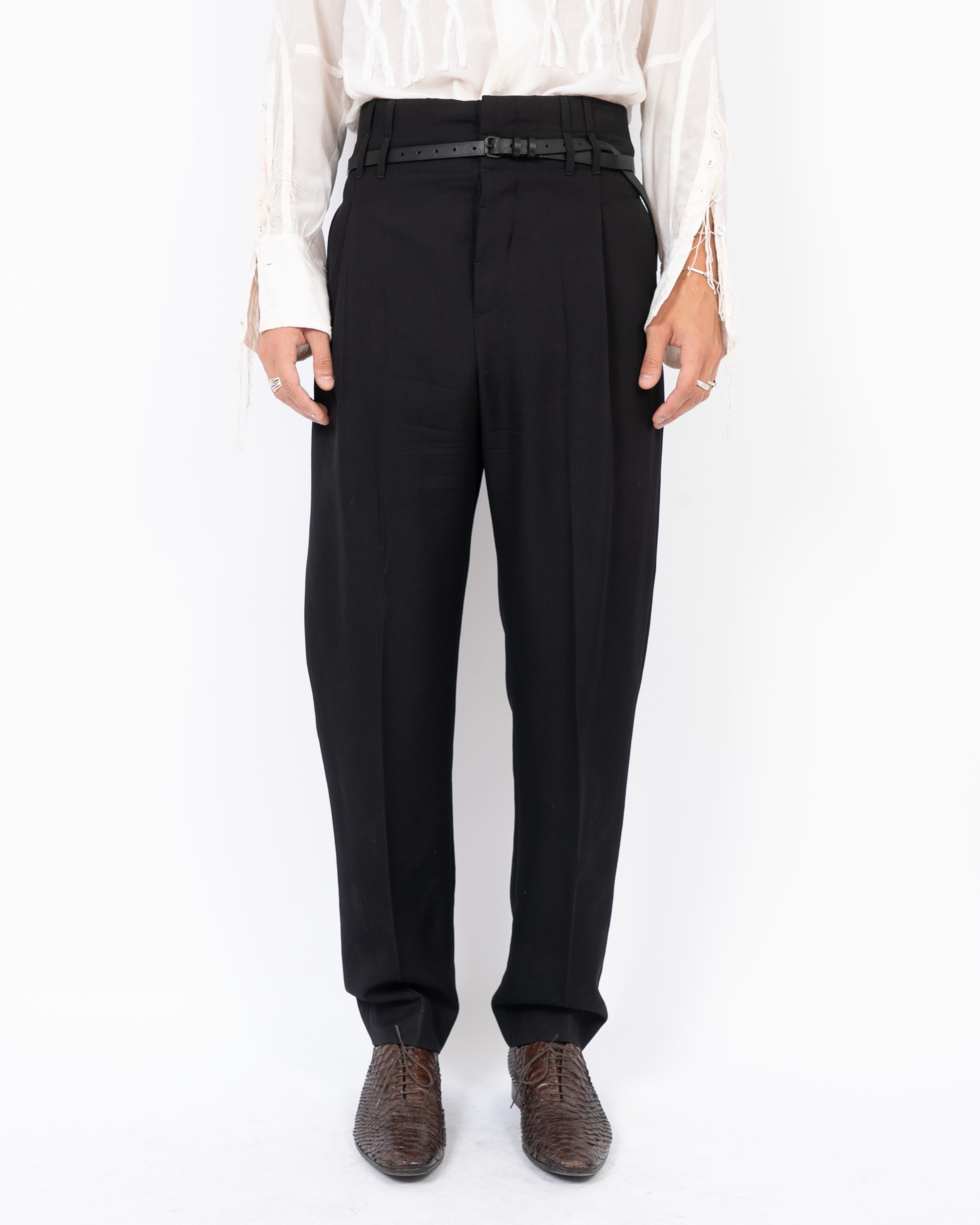 SS18 Calder Black Highwaisted Trousers Sample