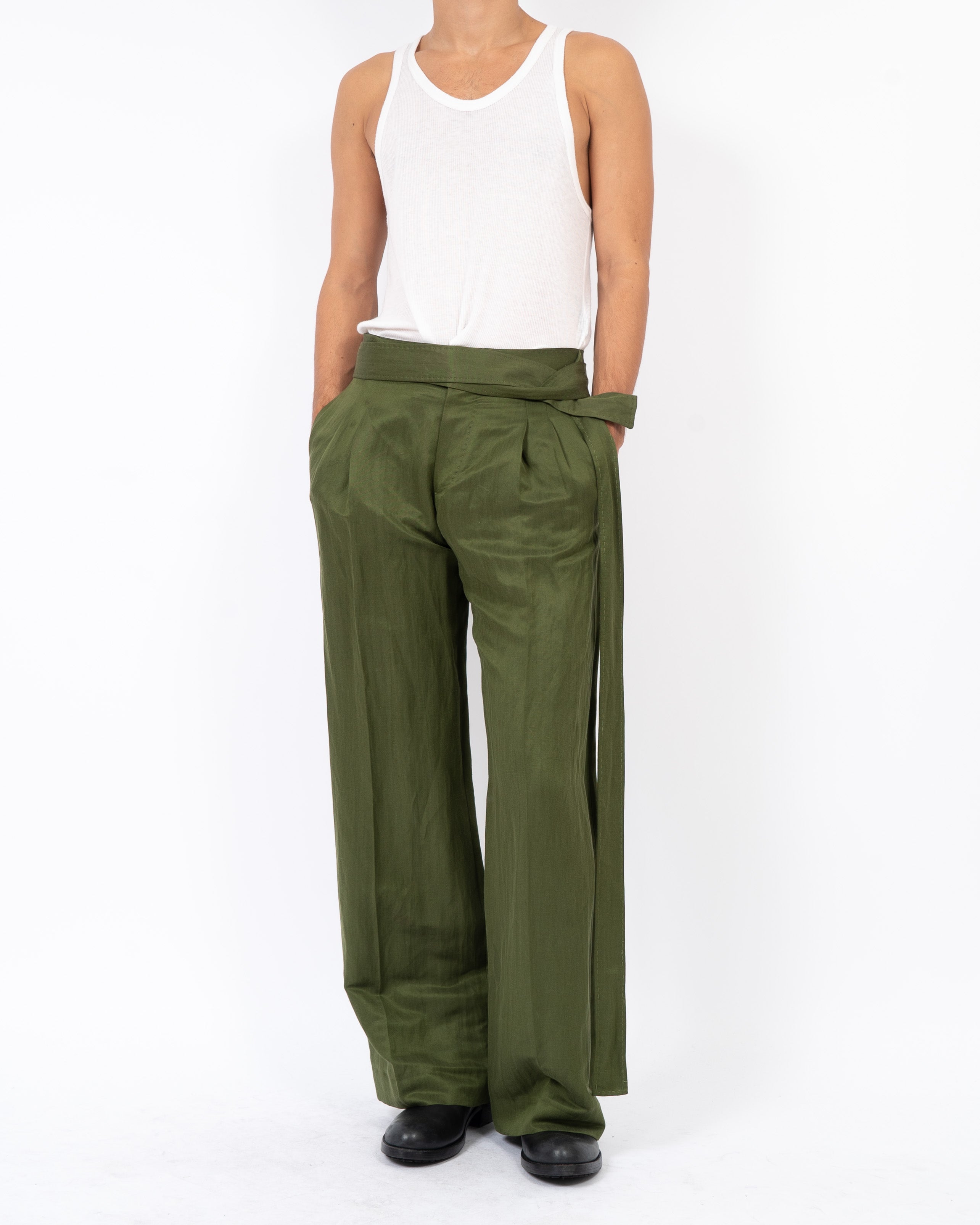 SS19 Belted Azul Khaki Trousers Sample