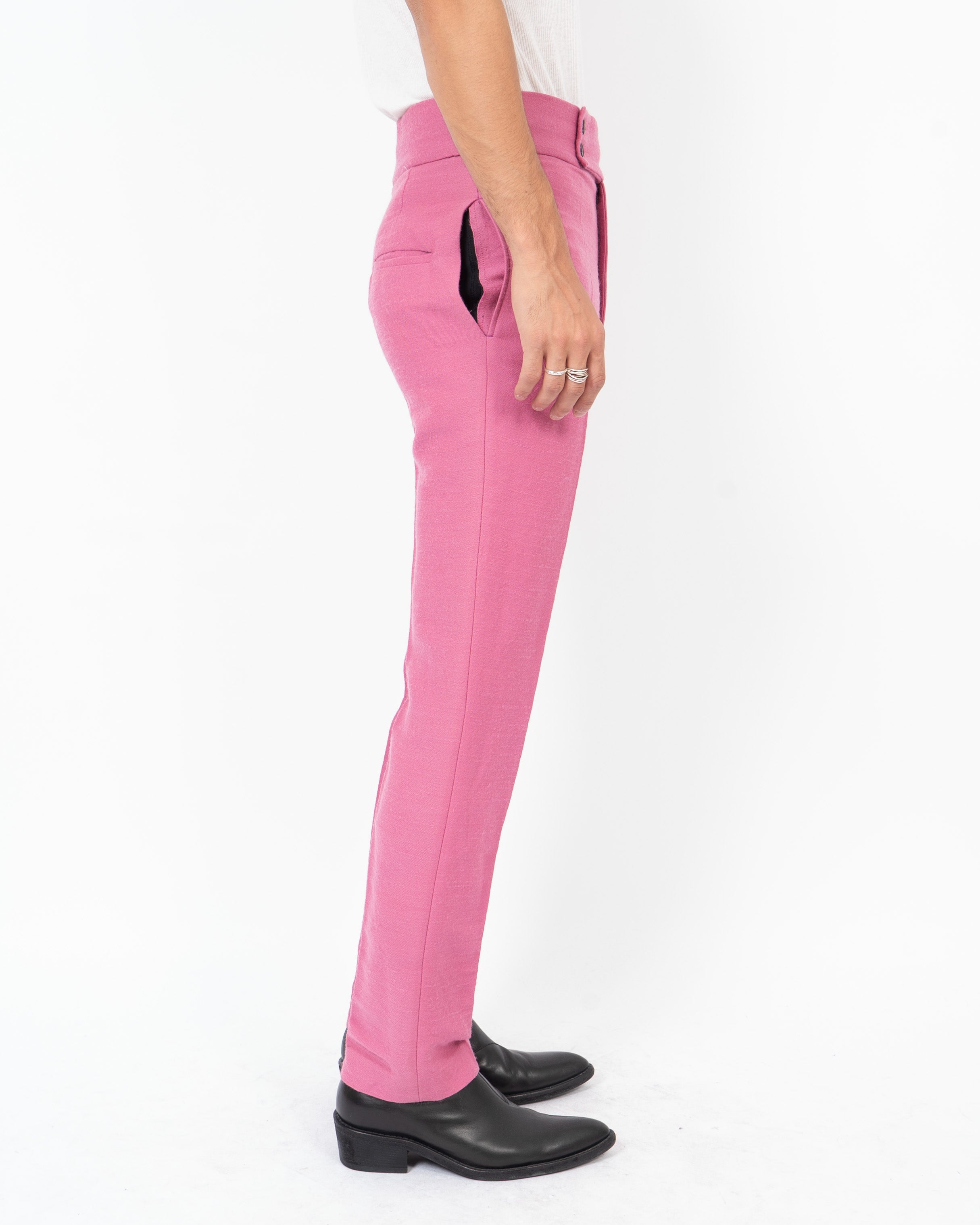 FW17 Classic Koons Rose Wool Trousers Sample – Backyardarchive FW17 Classic Koons Rose Wool Trousers Sample – Backyardarchive