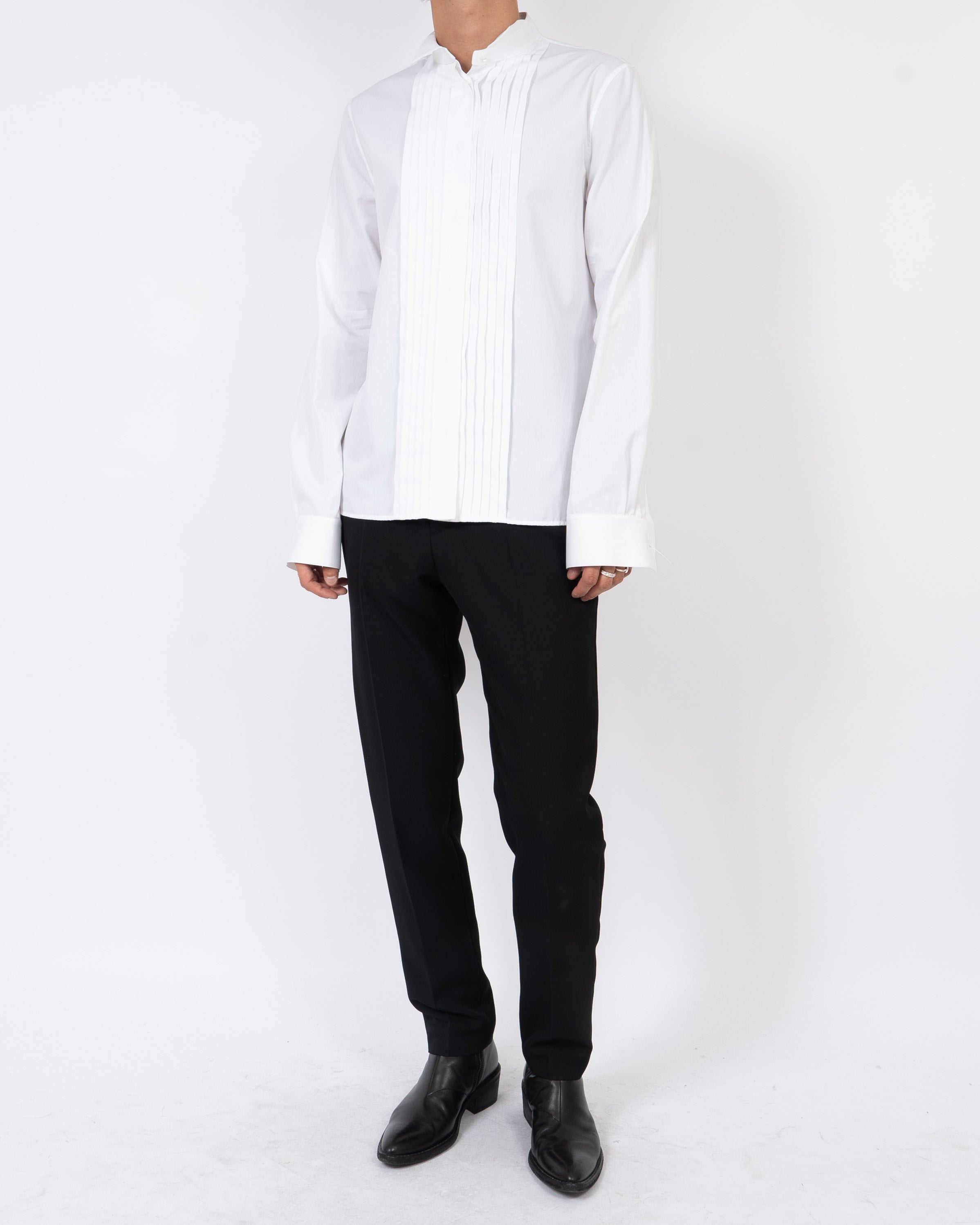 FW20 Pleated Baron White Shirt