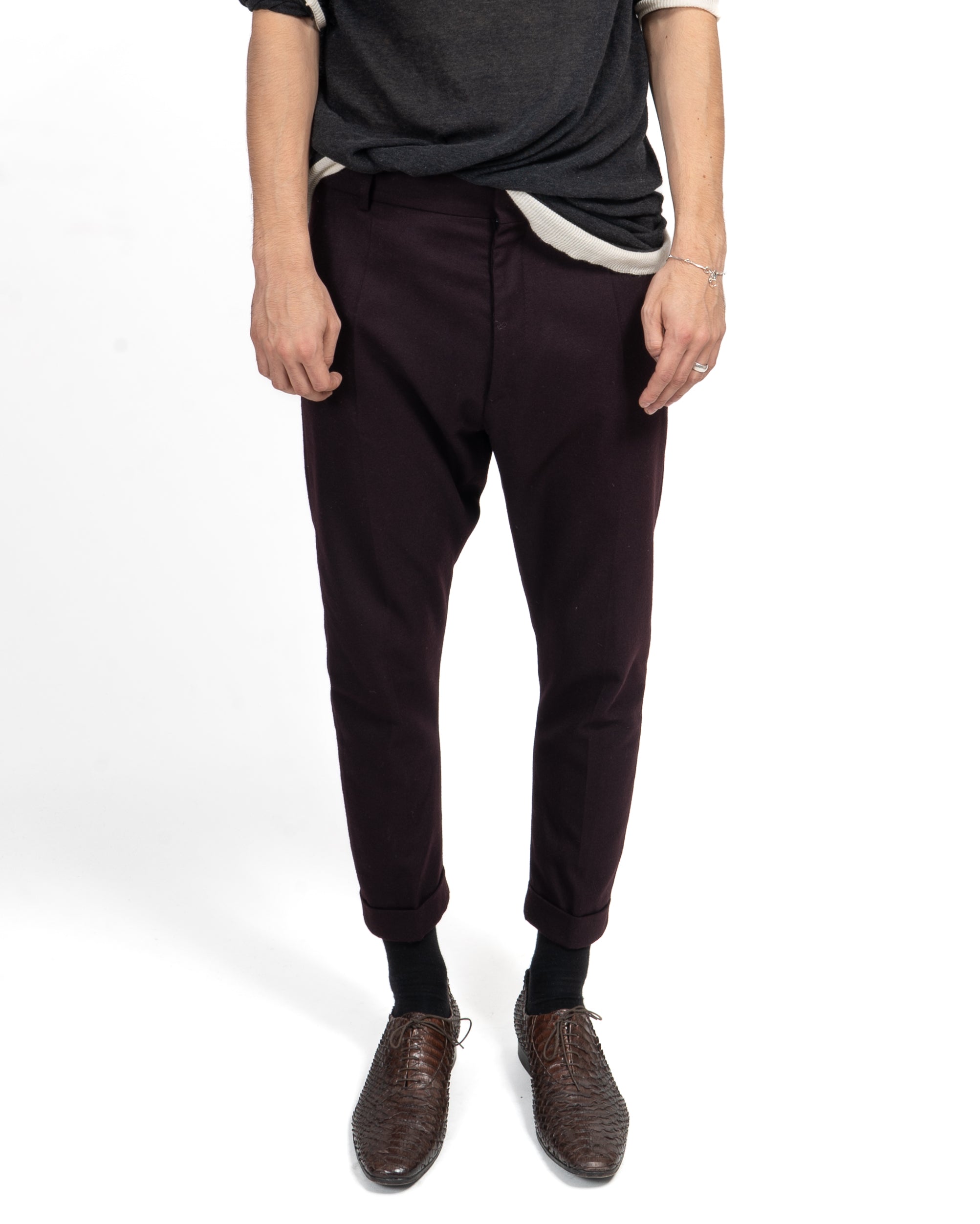 FW14 Dropped Crotch Burgundy Trousers