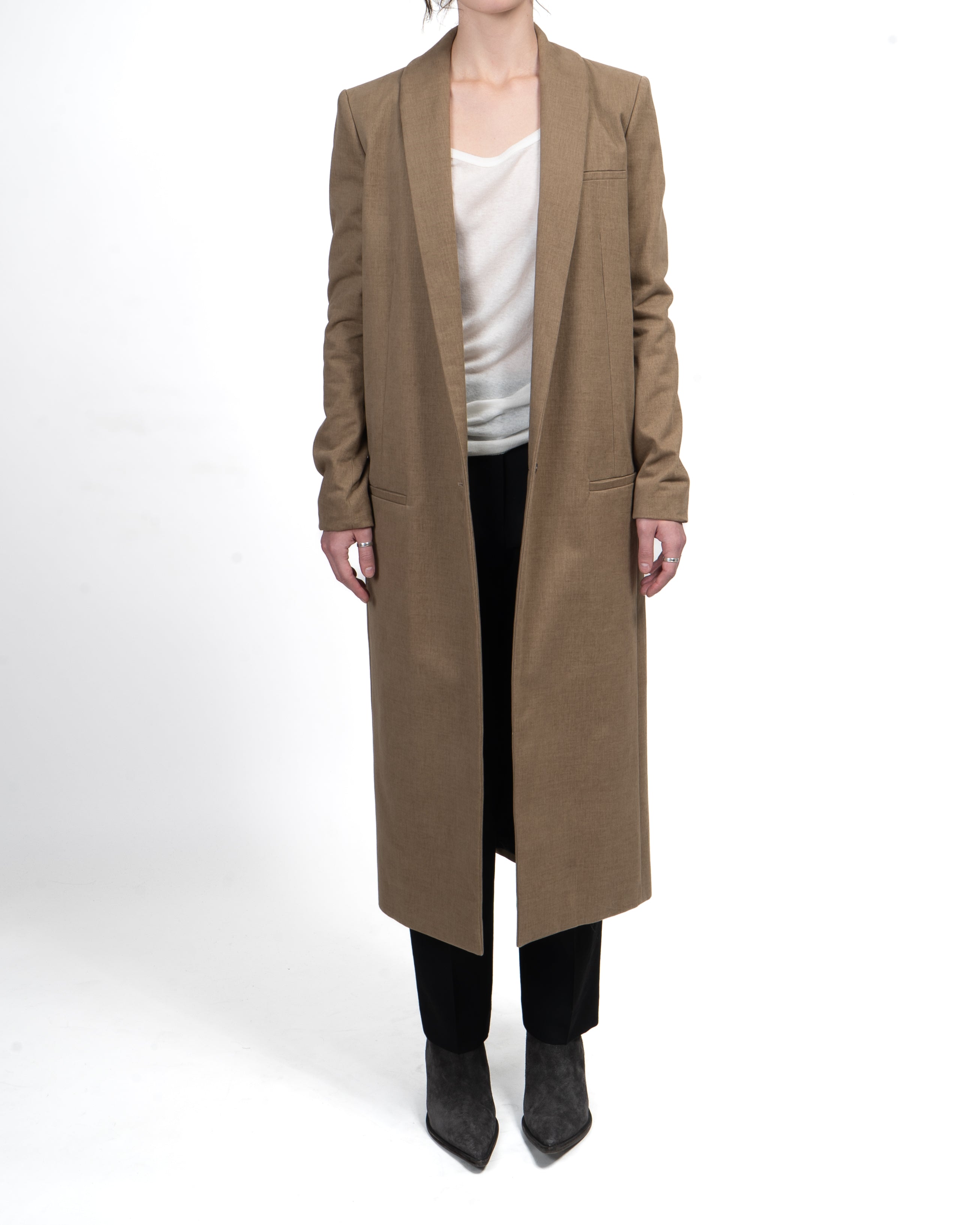 FW19 Long-Coat in Camel Cotton